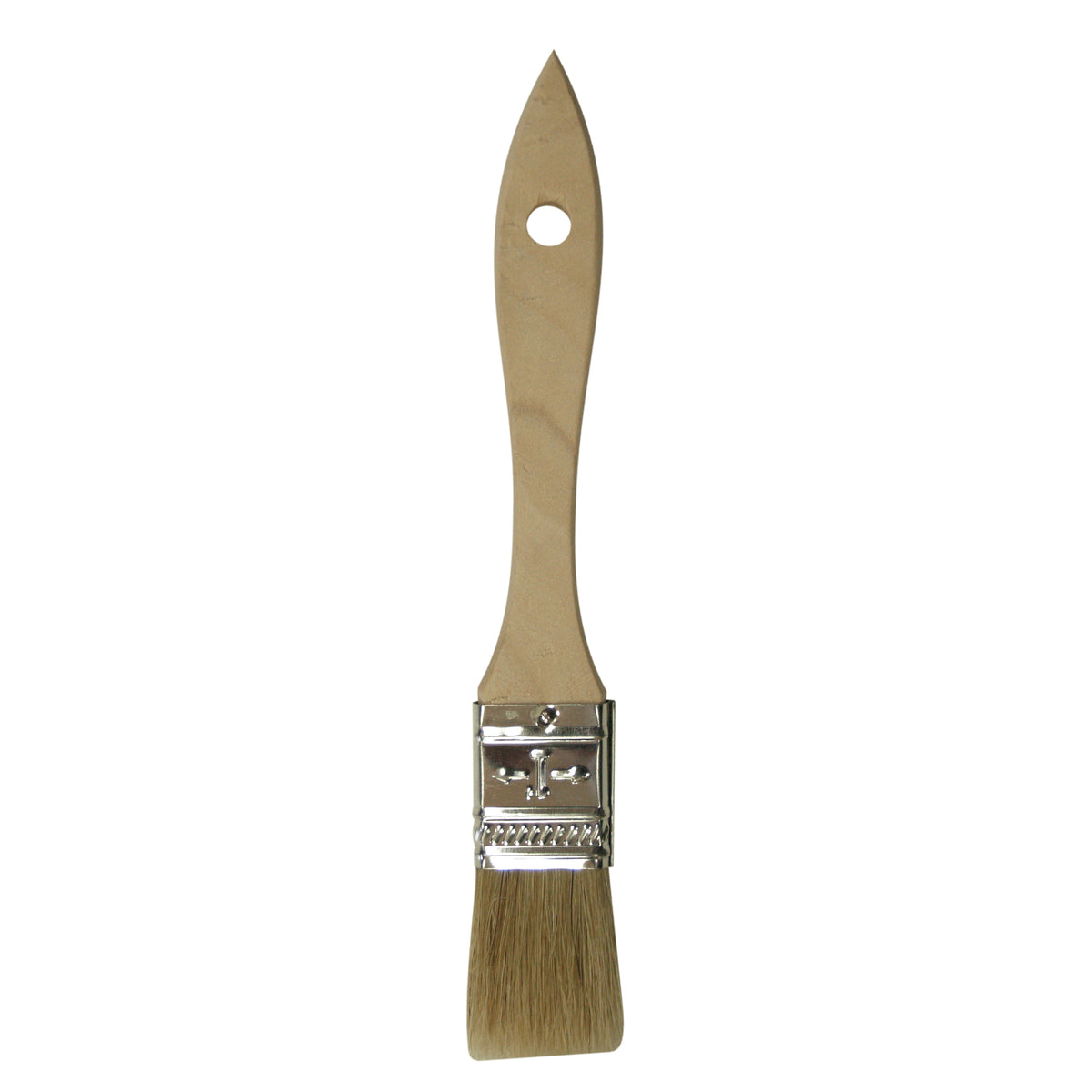 Pinceau Chip de 1 po, série Utility, soie blanche, manche en bois