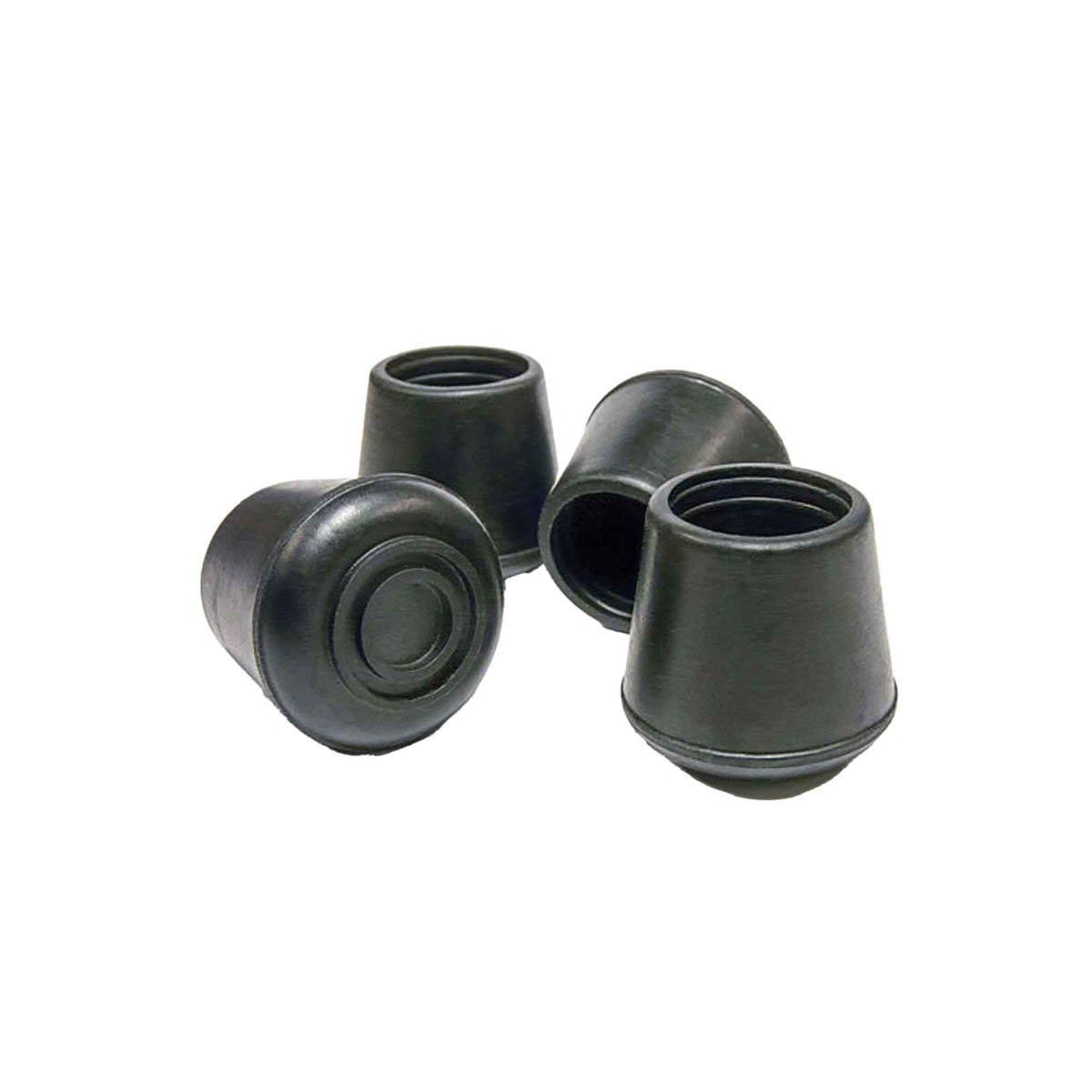 Embout de caoutchouc rond, noir, 3/4'' (emballage de 4)