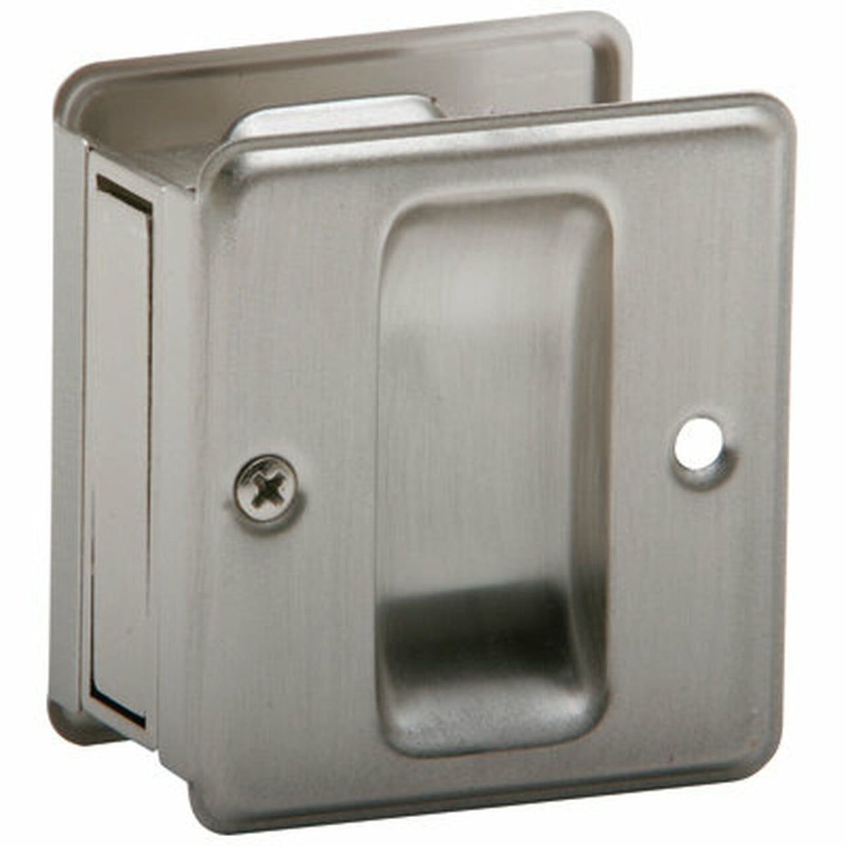 Poignée de passage carrée pour porte escamotable, nickel
