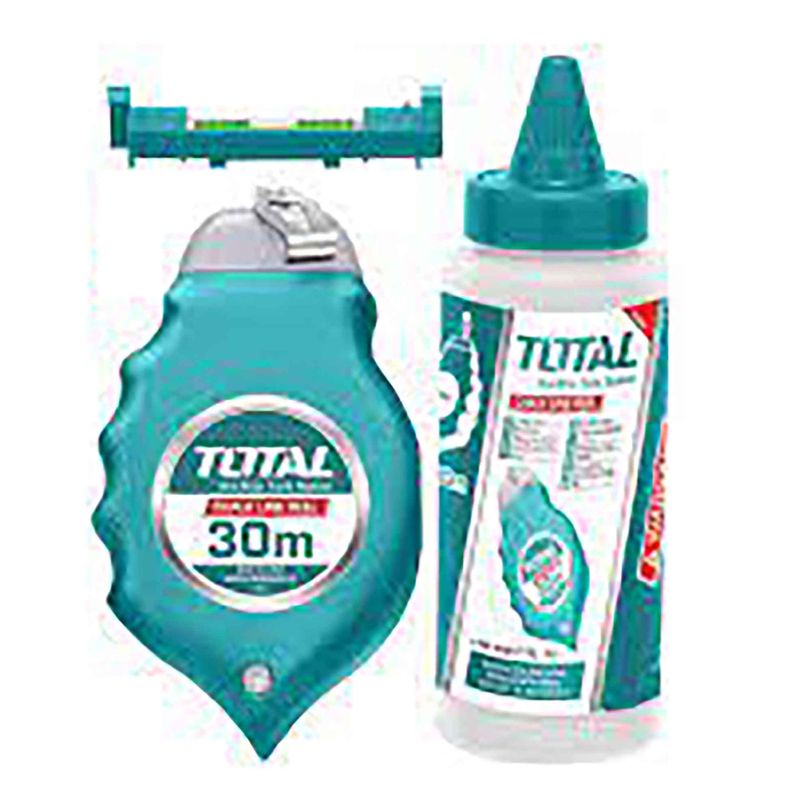 Ensemble de cordeaux à tracer, niveau de ligne et poudre