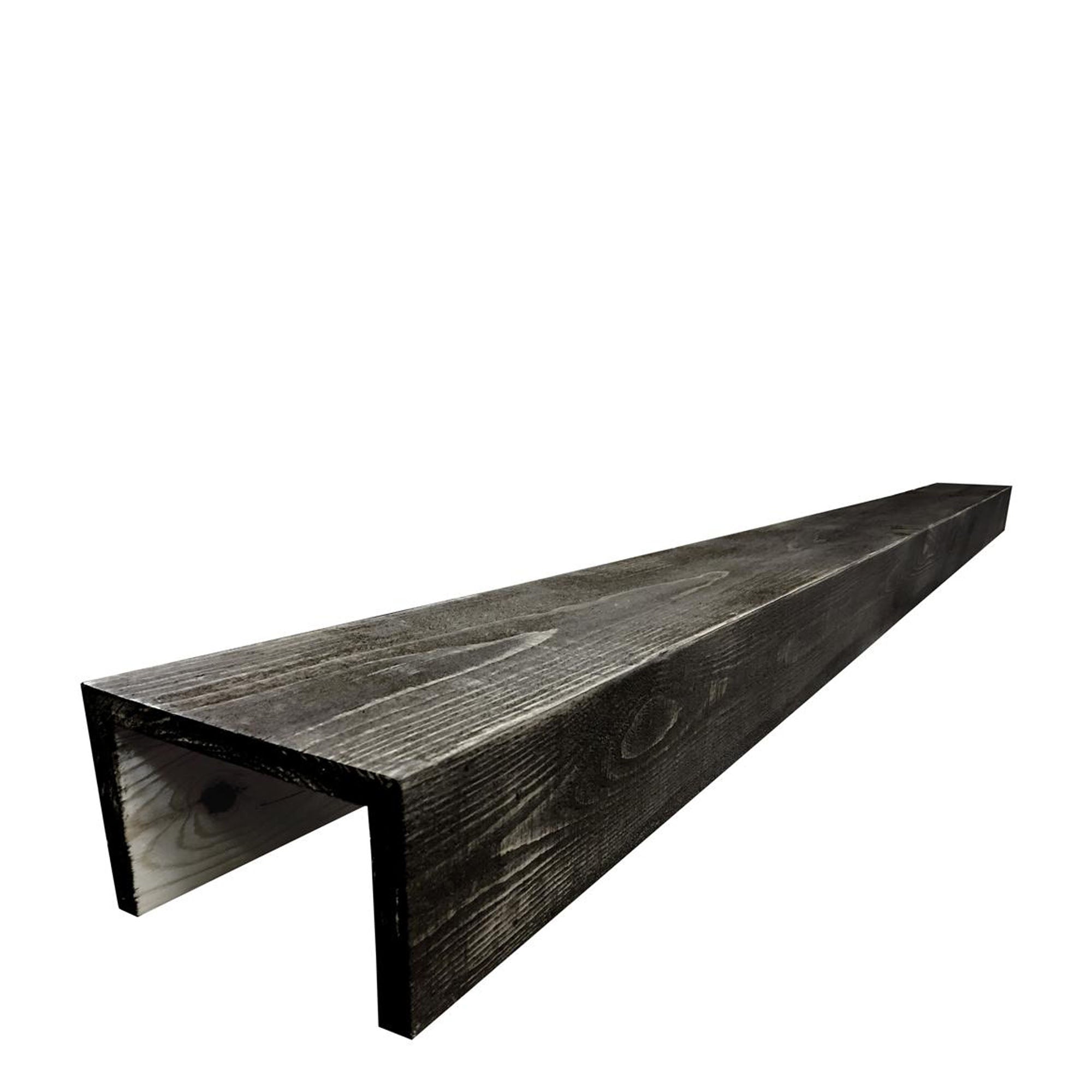 Fausse poutre de plafond en bois récupéré, 7'' x 72'', noyer