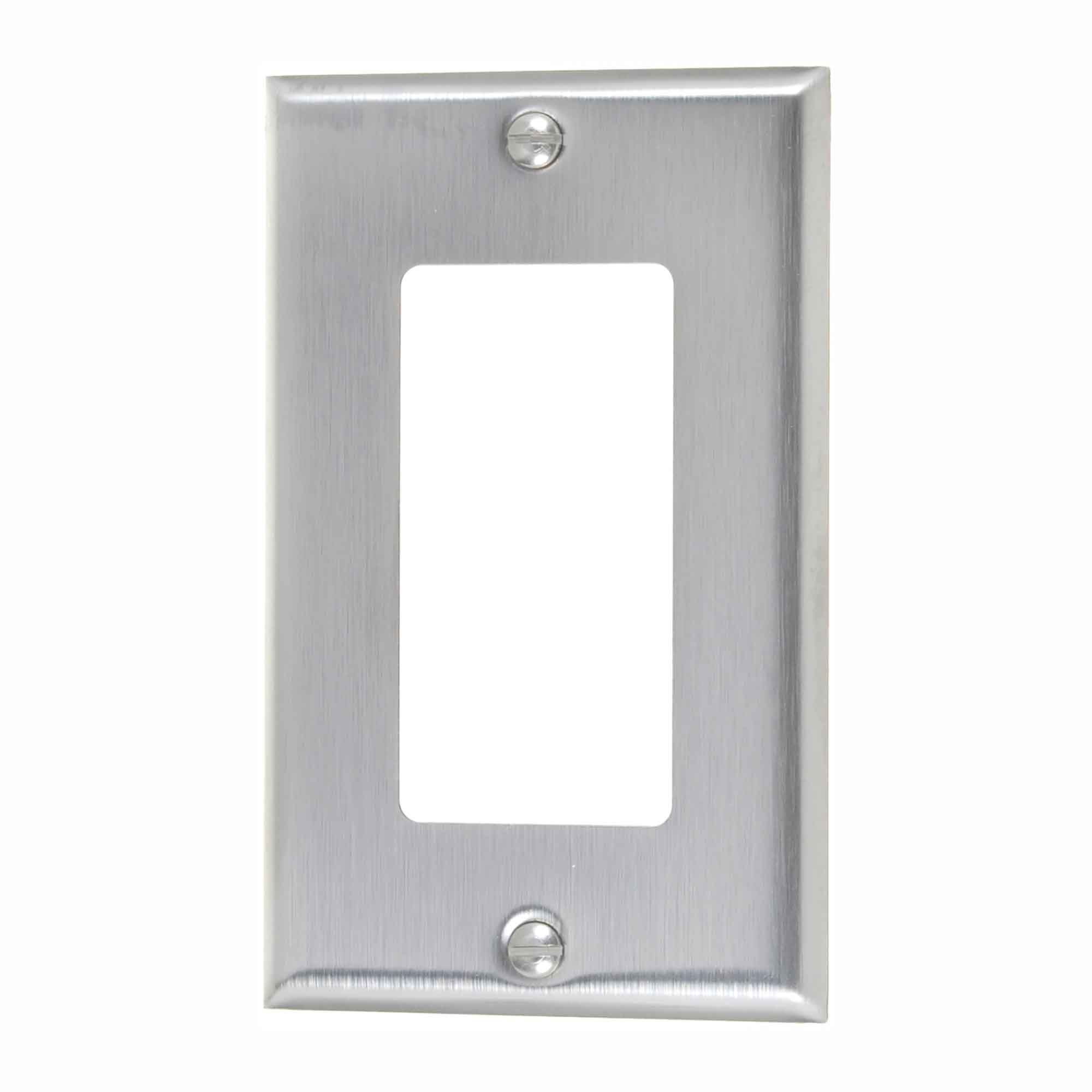 Plaque murale Decora avec 1 dispositif, acier inoxydable