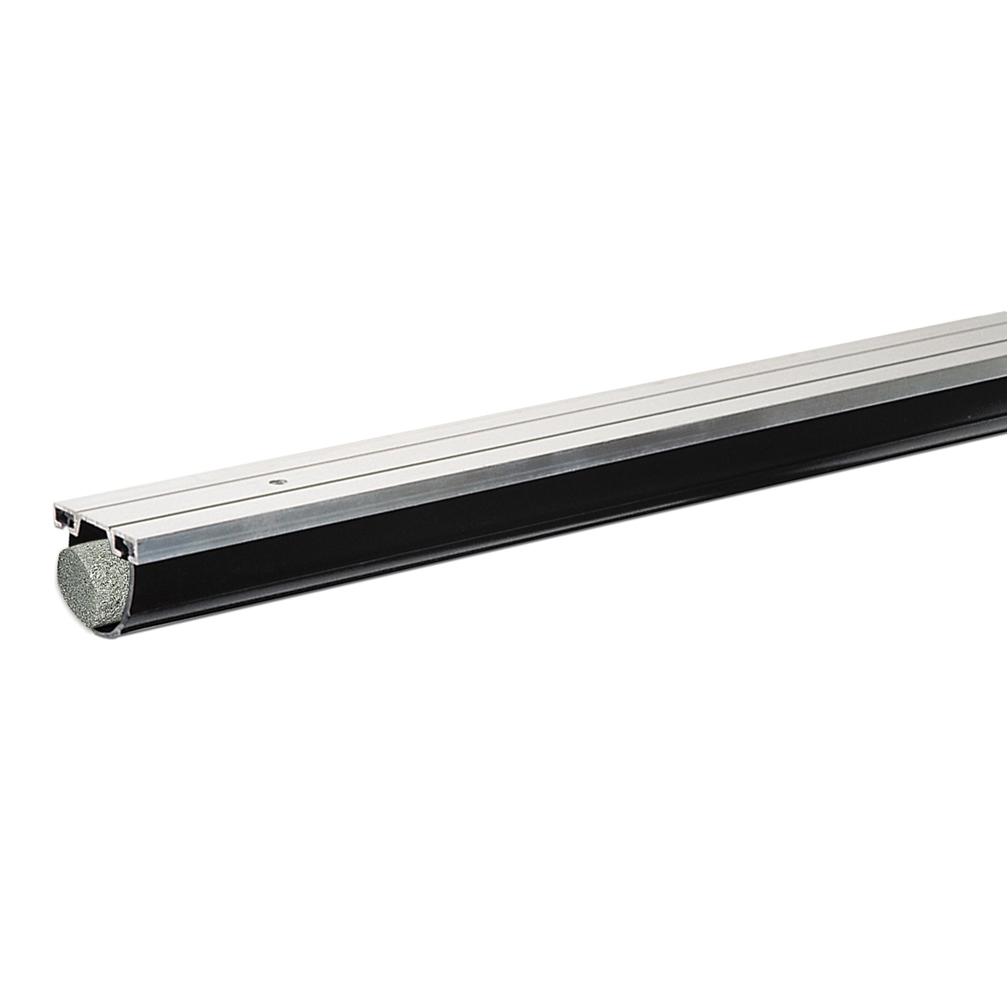 Bas de porte de garage en aluminium avec insertion en vinyle & boudin mousse 1,625 po x 9 pi