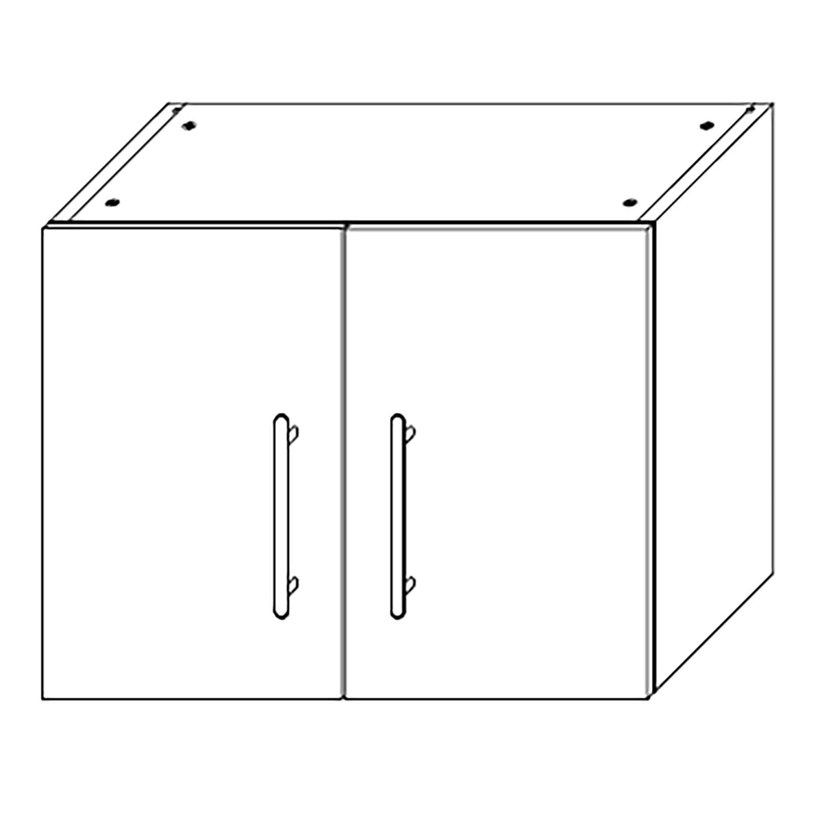 Caisson d&#39;armoire haut cuisinière 2 portes, 1 tablette, 30&#39;&#39;, noir mat