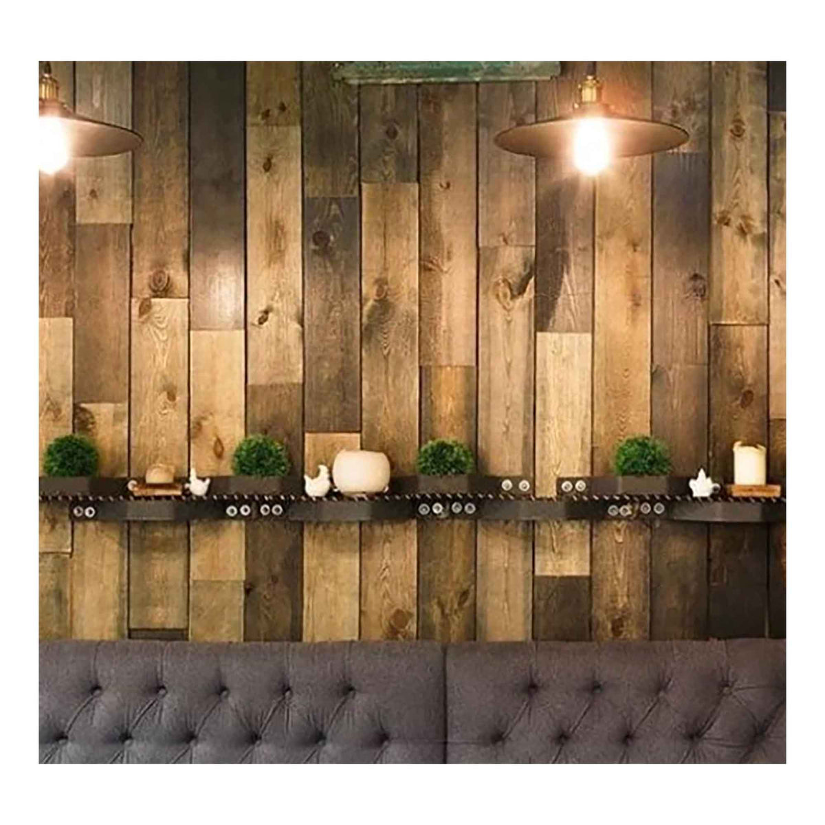 Revêtement mural intérieur embouveté, 6'' x 48", brun blanchi