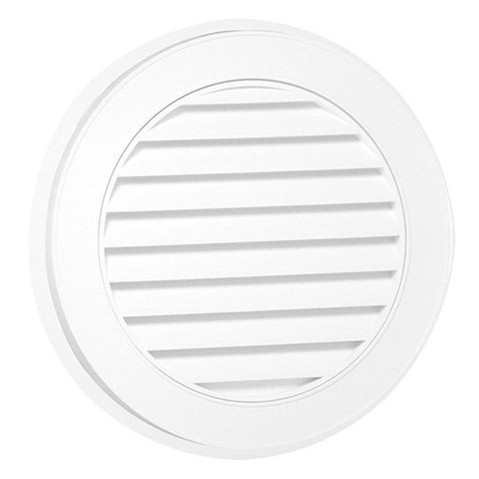 Évent de pignon, rond, blanc, 18''