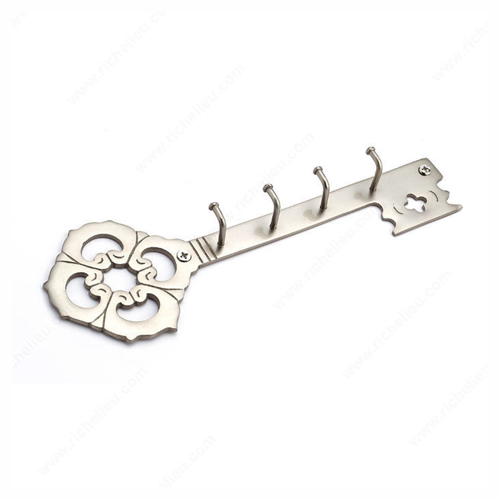 Crochet à clef, nickel mat, 220 mm x 75 mm