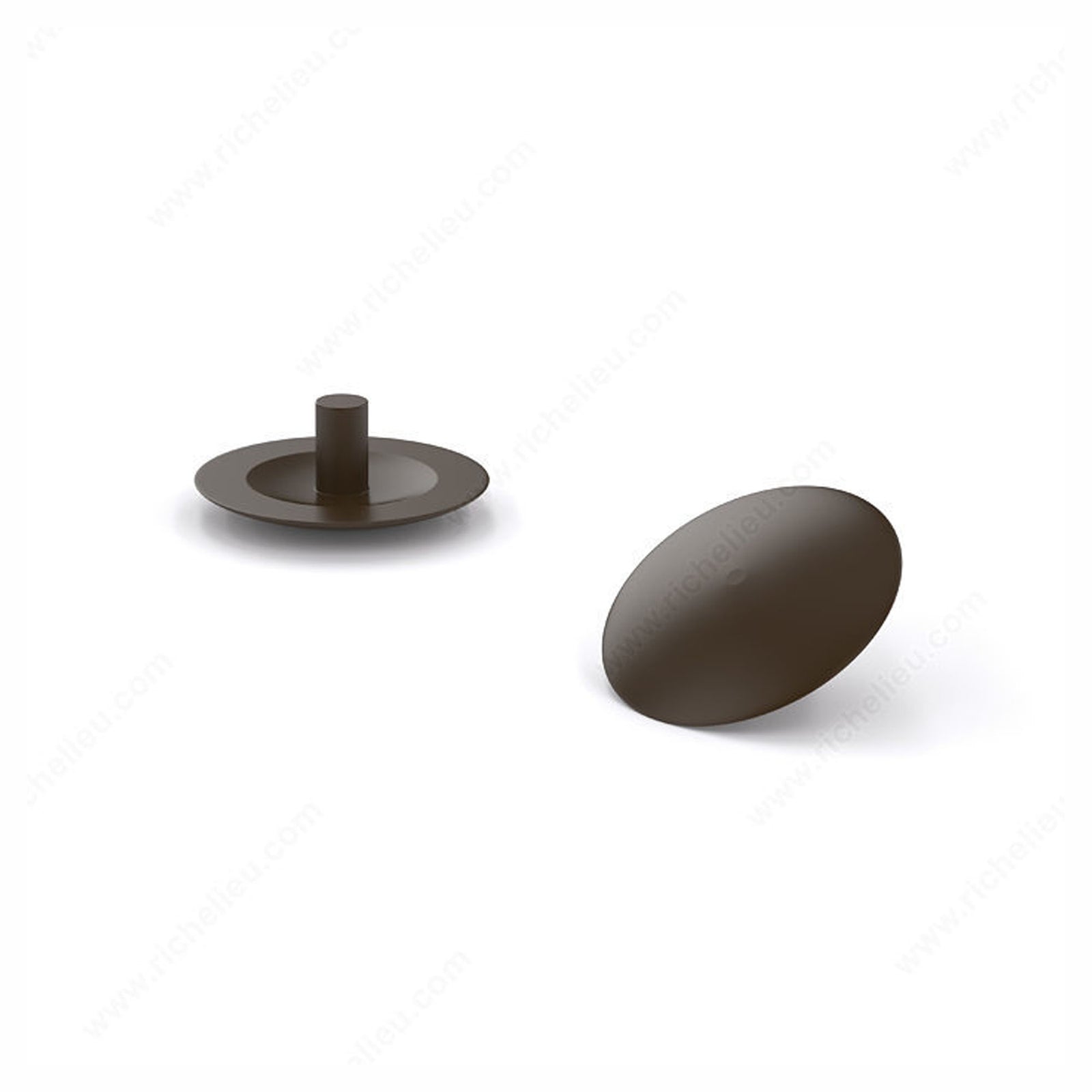 Cache-vis, brun chocolat. 1/2'' (emballage de 25)