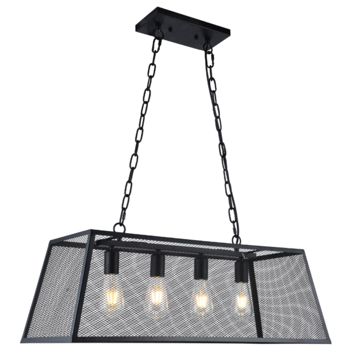 Luminaire Suspendu Nelson, 4 Lumiere, Noir