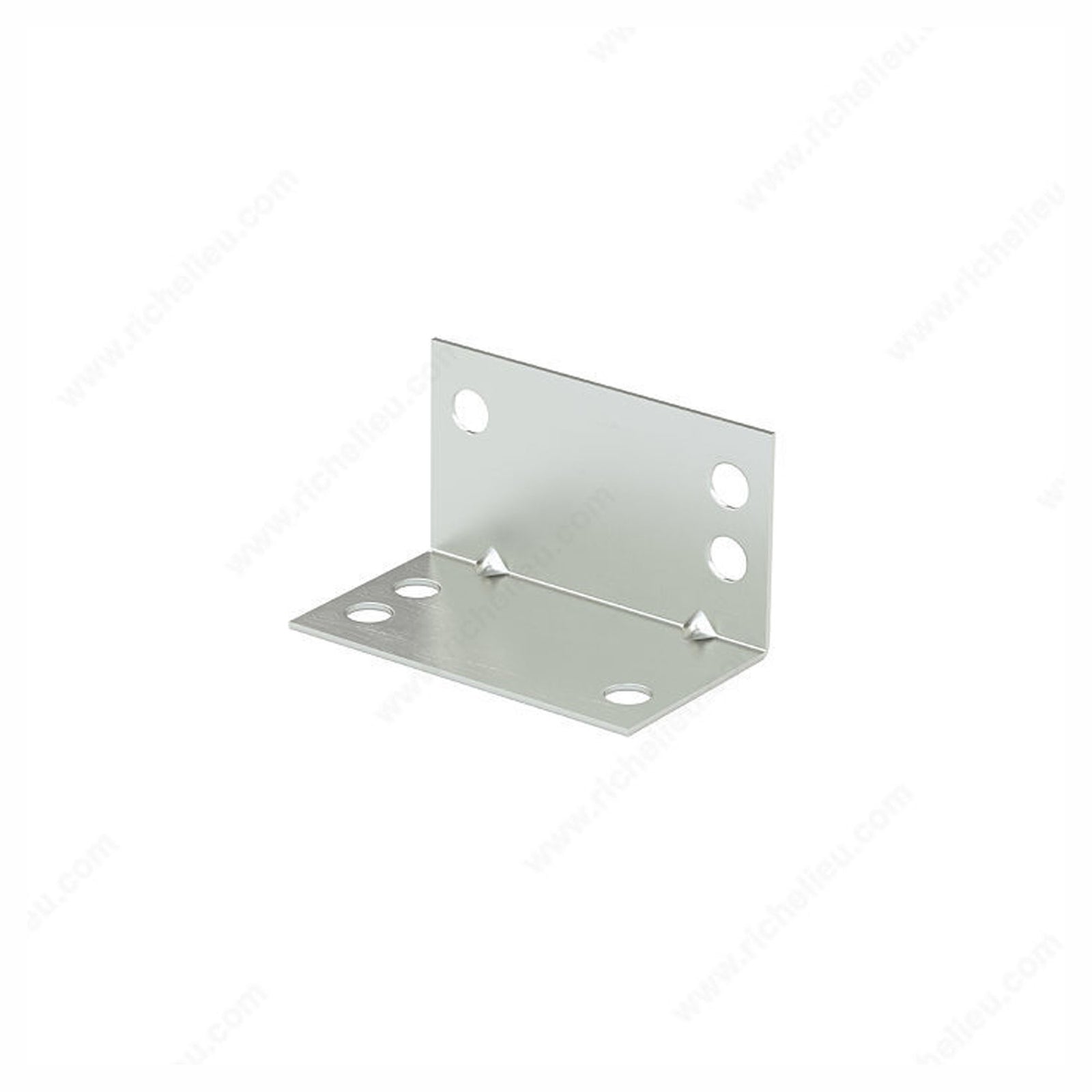 AA - Équerre de coin large, zinc, 1'' x 1-3/4'' x 1'' (emballage de 5)