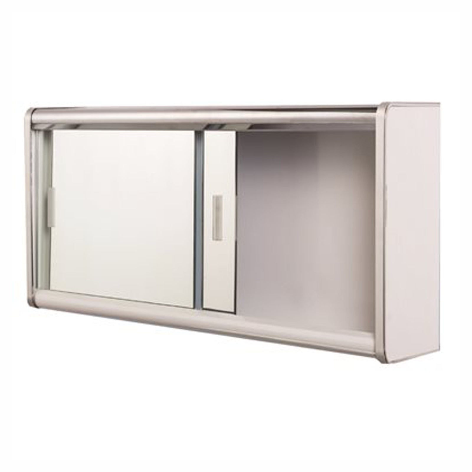Armoire à pharmacie avec porte-miroir coulissante, blanche, 36" X 19" X 5"