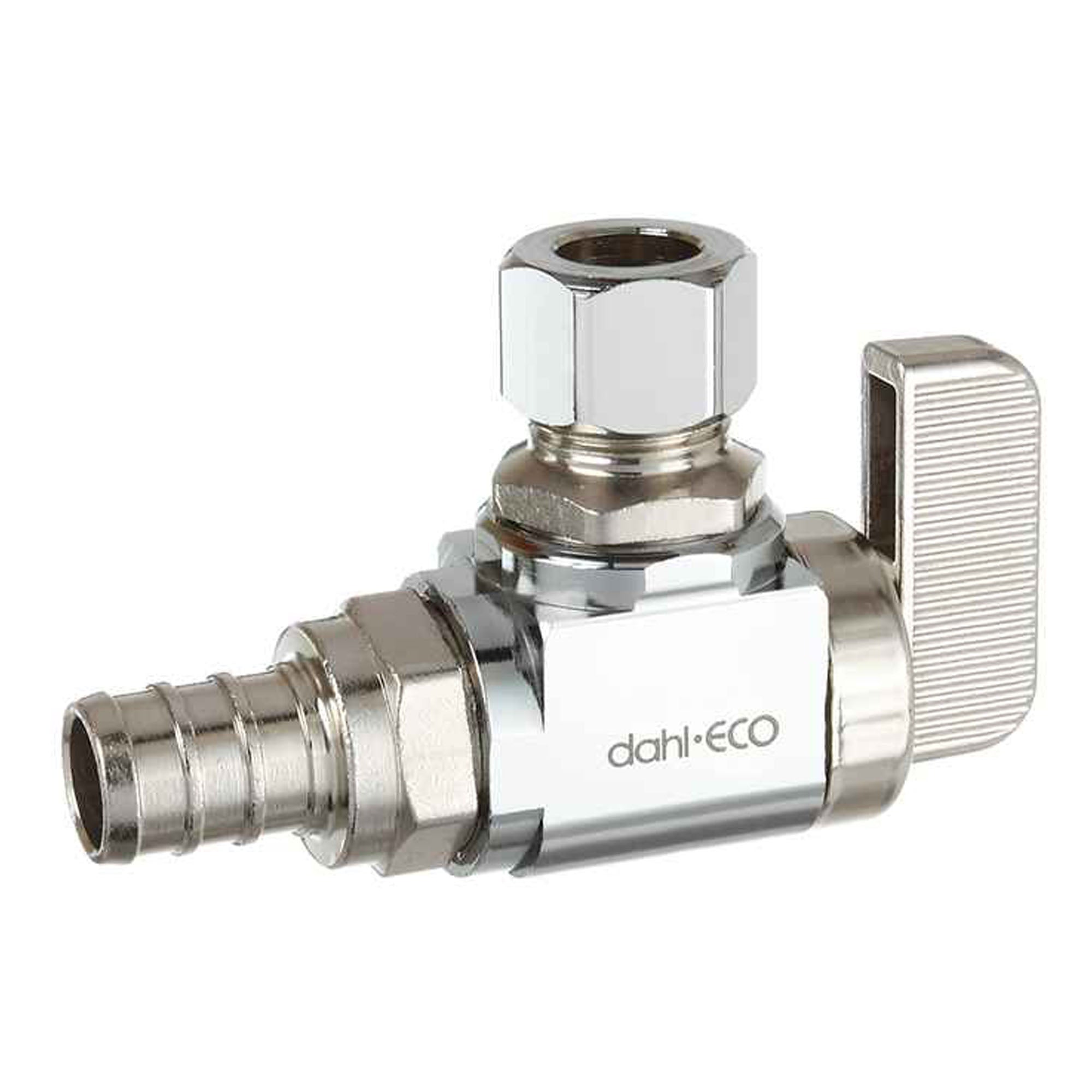 Soupape à bille en angle, 1/2'' pex x 3/8'' comp.