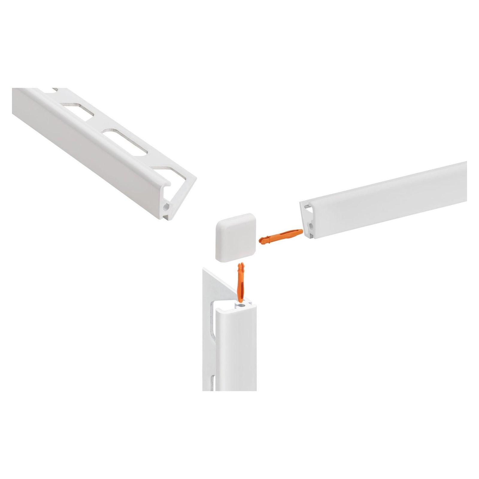 Moulure profilée de finition murs extérieurs noir mat, 5/16''