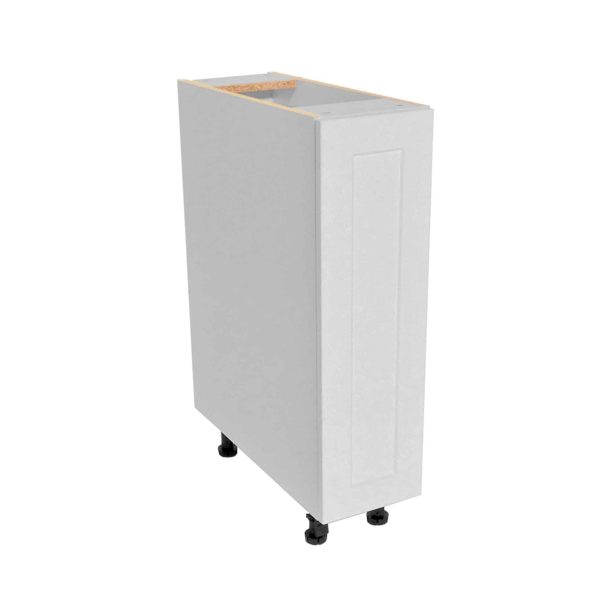Module de bas d&#39;armoire de cuisine de style en mélamine blanche avec 1 porte, 9&#39;&#39;