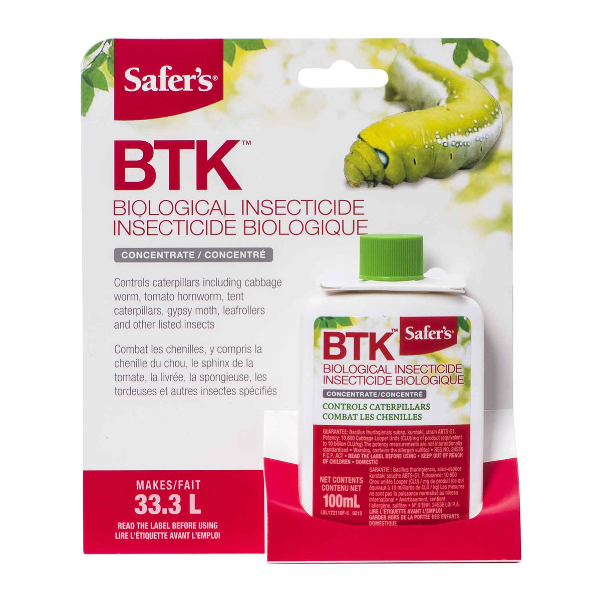 Insecticide biologique concentré &#39;&#39;BTK&#39;&#39;, 100 ml