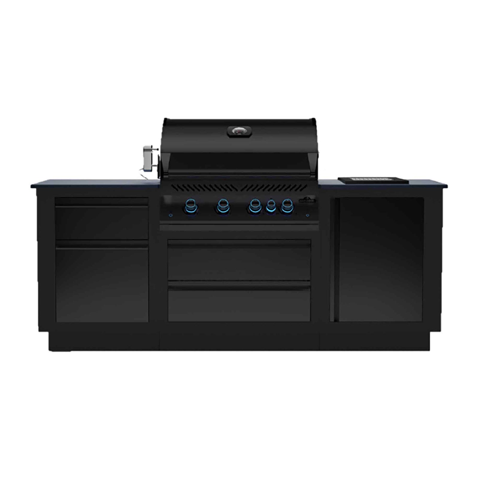 Barbecue style cuisine extérieur ODK built-in, séries 700, Noir mat