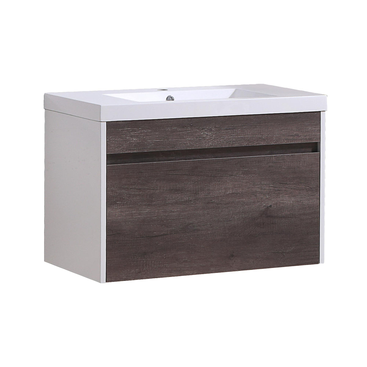 Meuble-lavabo mural Eva de couleur chêne Century, 31,5&#39;&#39;