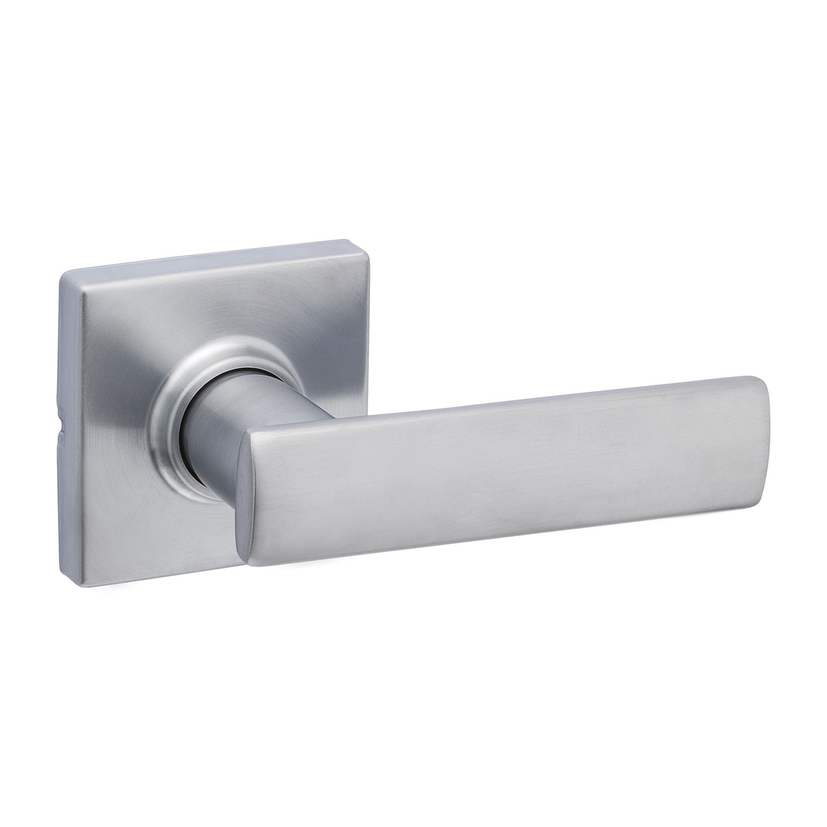 Poignée de passage Breton avec rosette carrée, chrome satiné