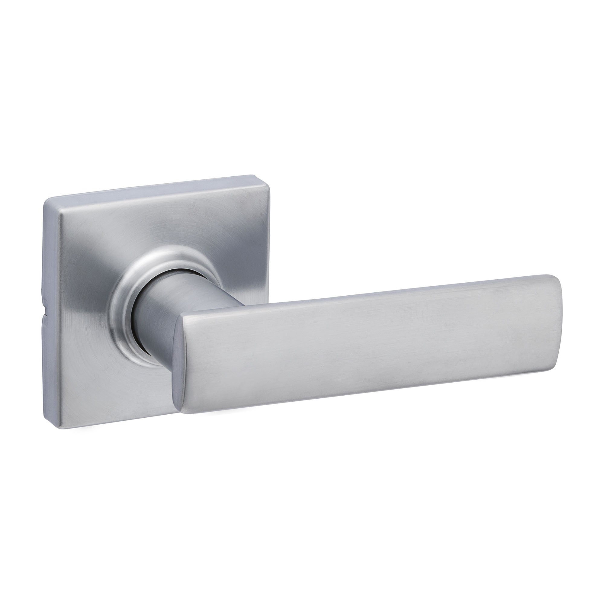 Poignée de passage Breton avec rosette carrée, chrome satiné