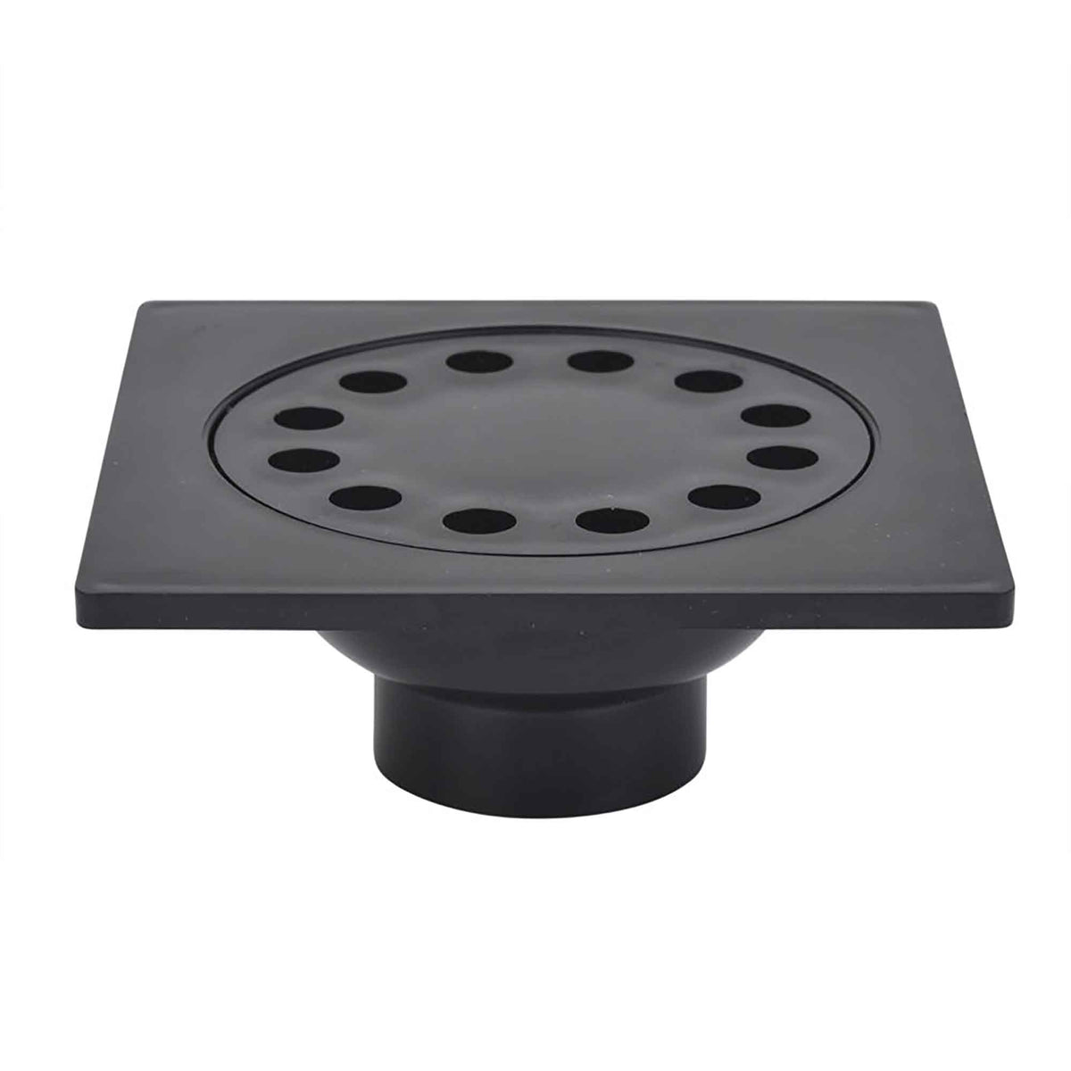 Drain de siphon en plastique ABS en noir, 6&quot; x 6&quot;