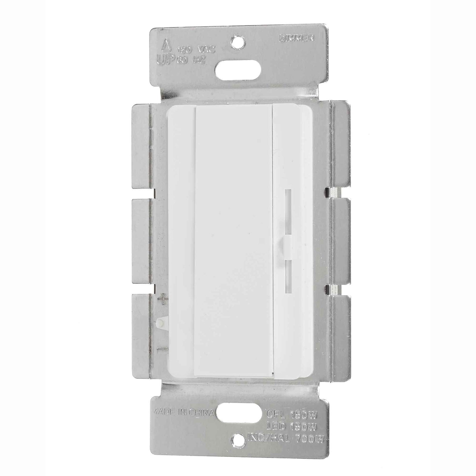 Gradateur DEL à glissière discrète, blanc