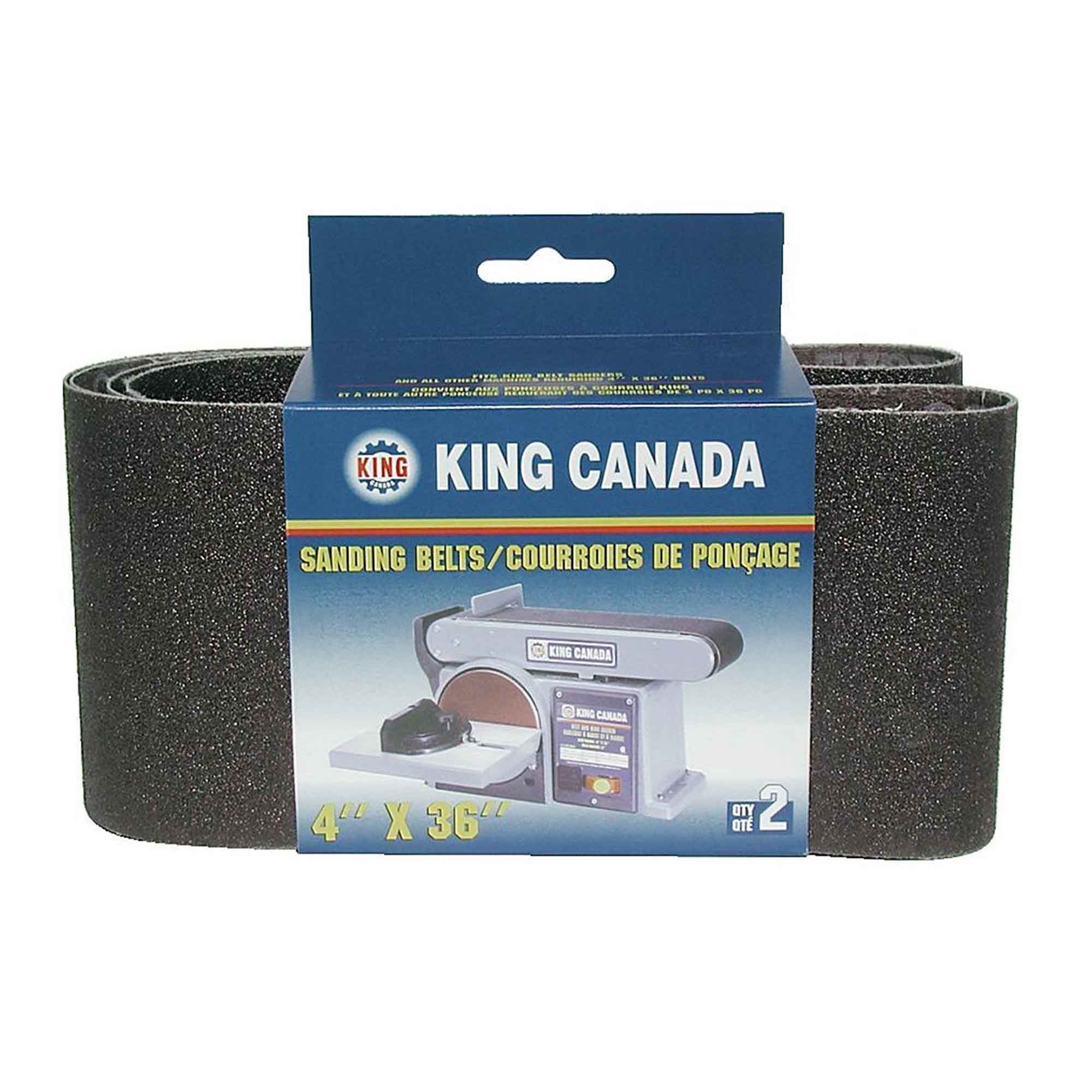 Courroies de ponçage pour le bois de 4" x 36", grain 120 (2 unités)