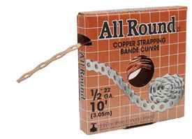 Feuillard de cuivre calibre 22, 1/2'' x 10'