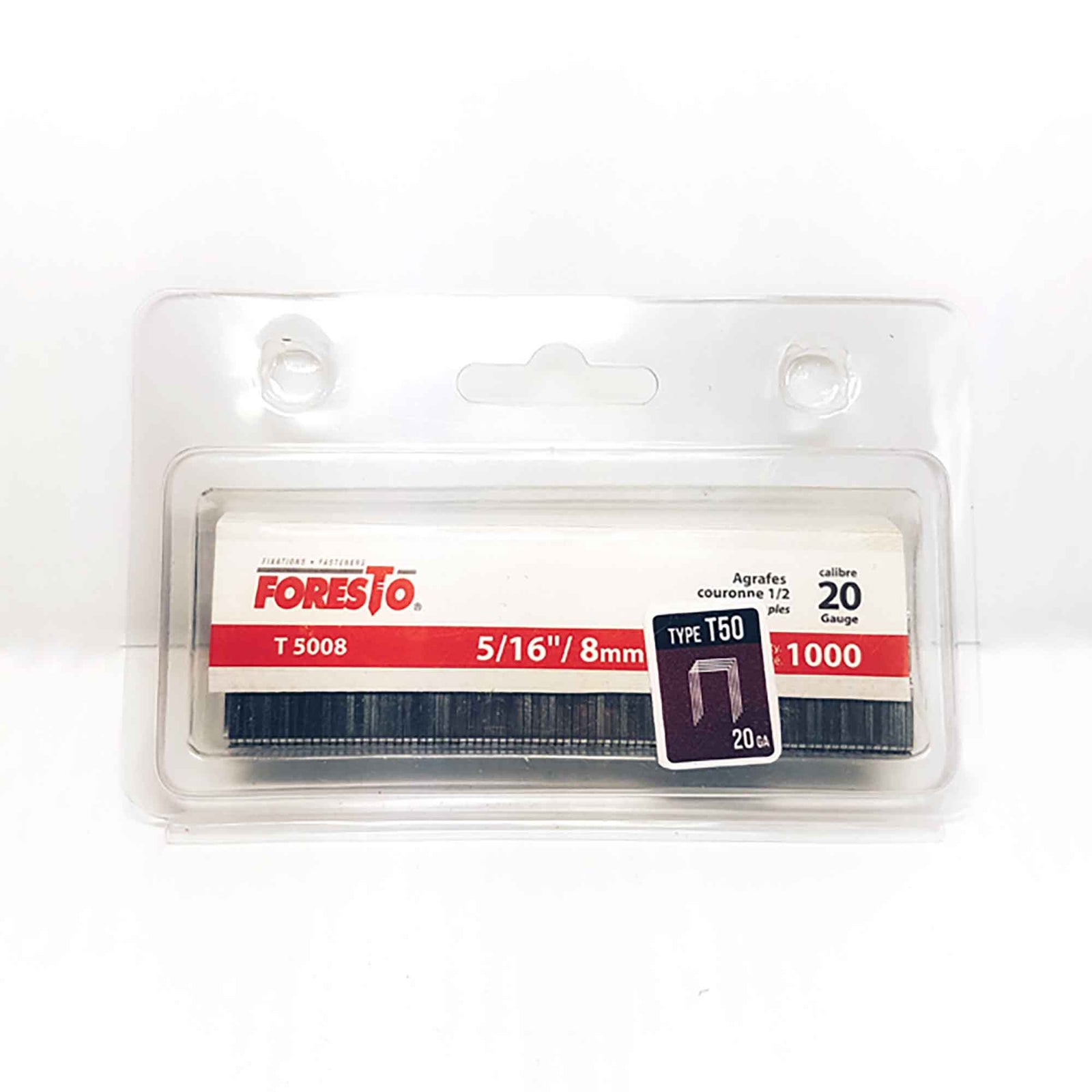 Agrafe T50 en acier galvanisé, 5/16 ’’