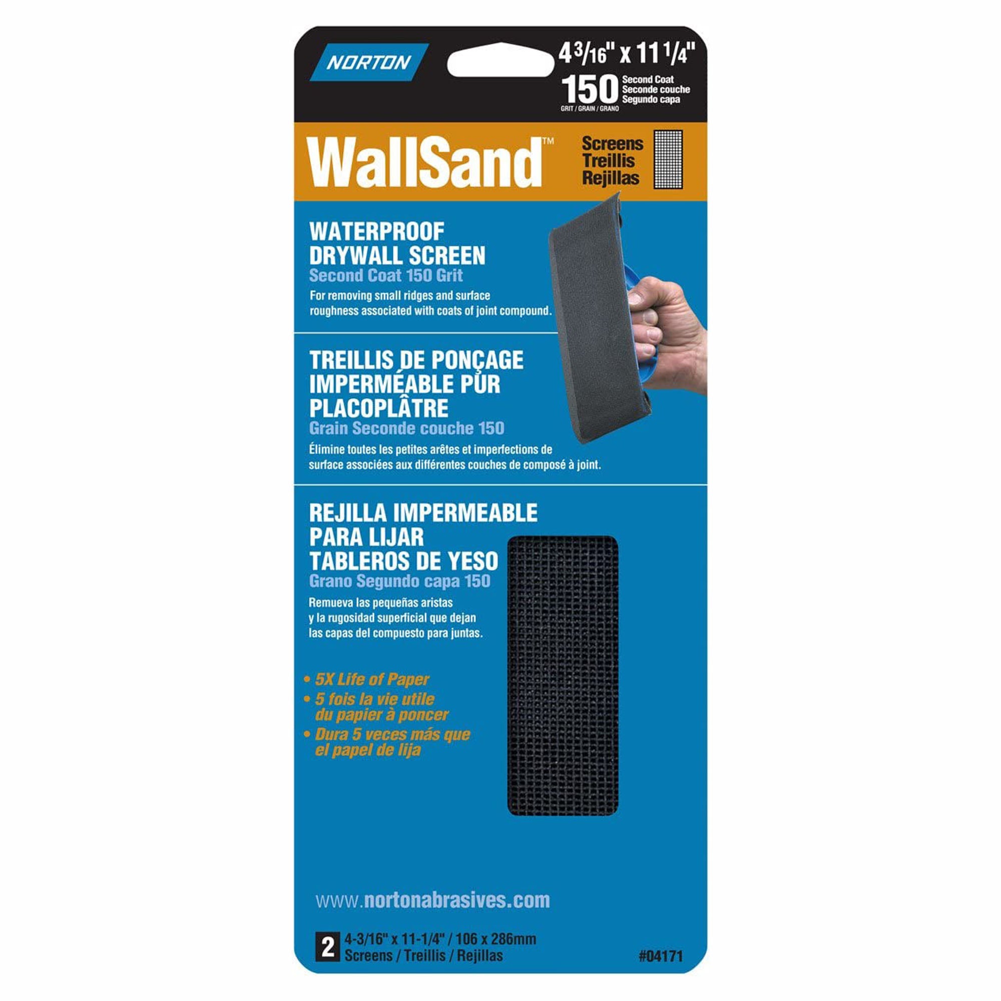 Feuille abrasive pour cloisons sèches, 150 gr