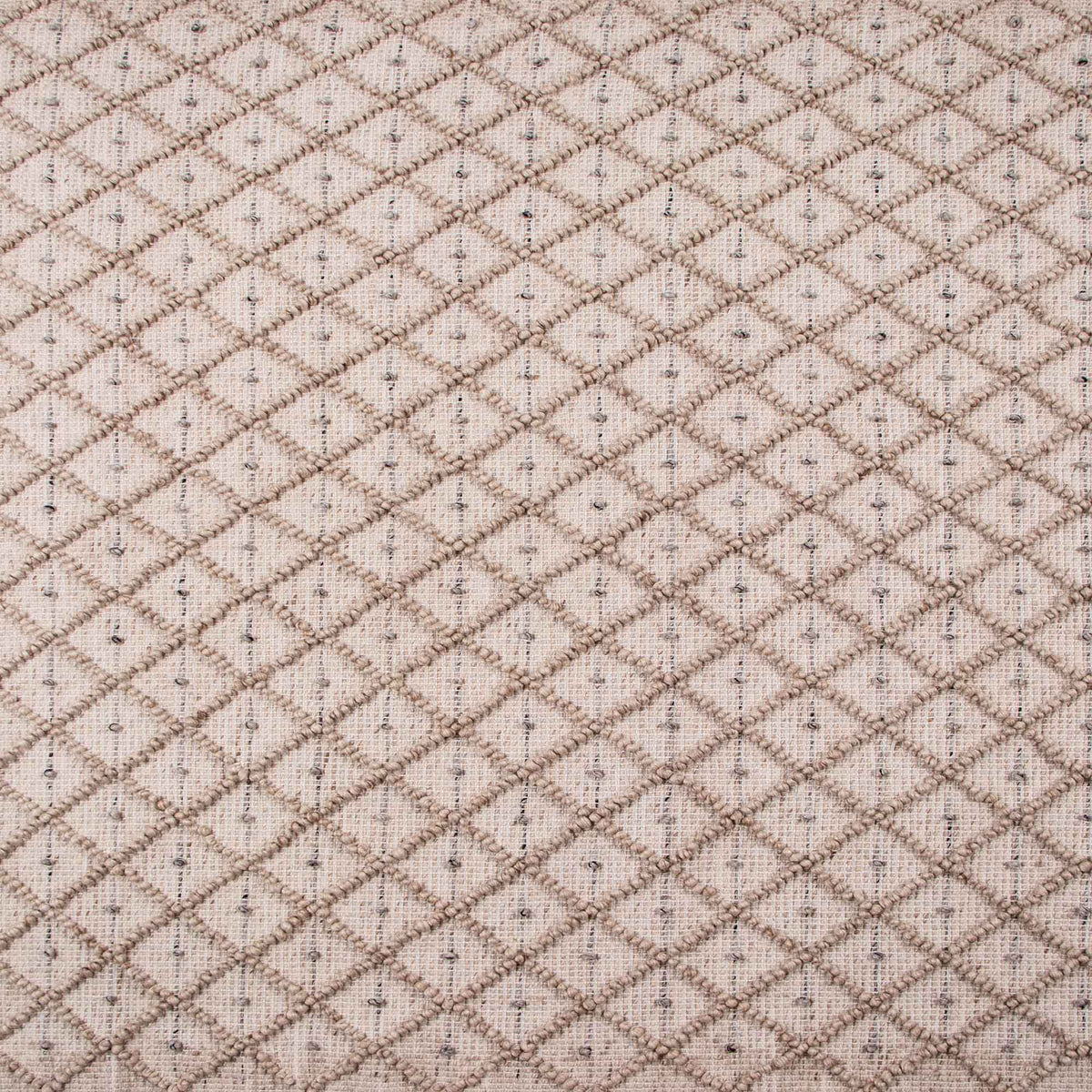 Tapis à motif texturé de losanges Charm, 5' x 7' (écru)