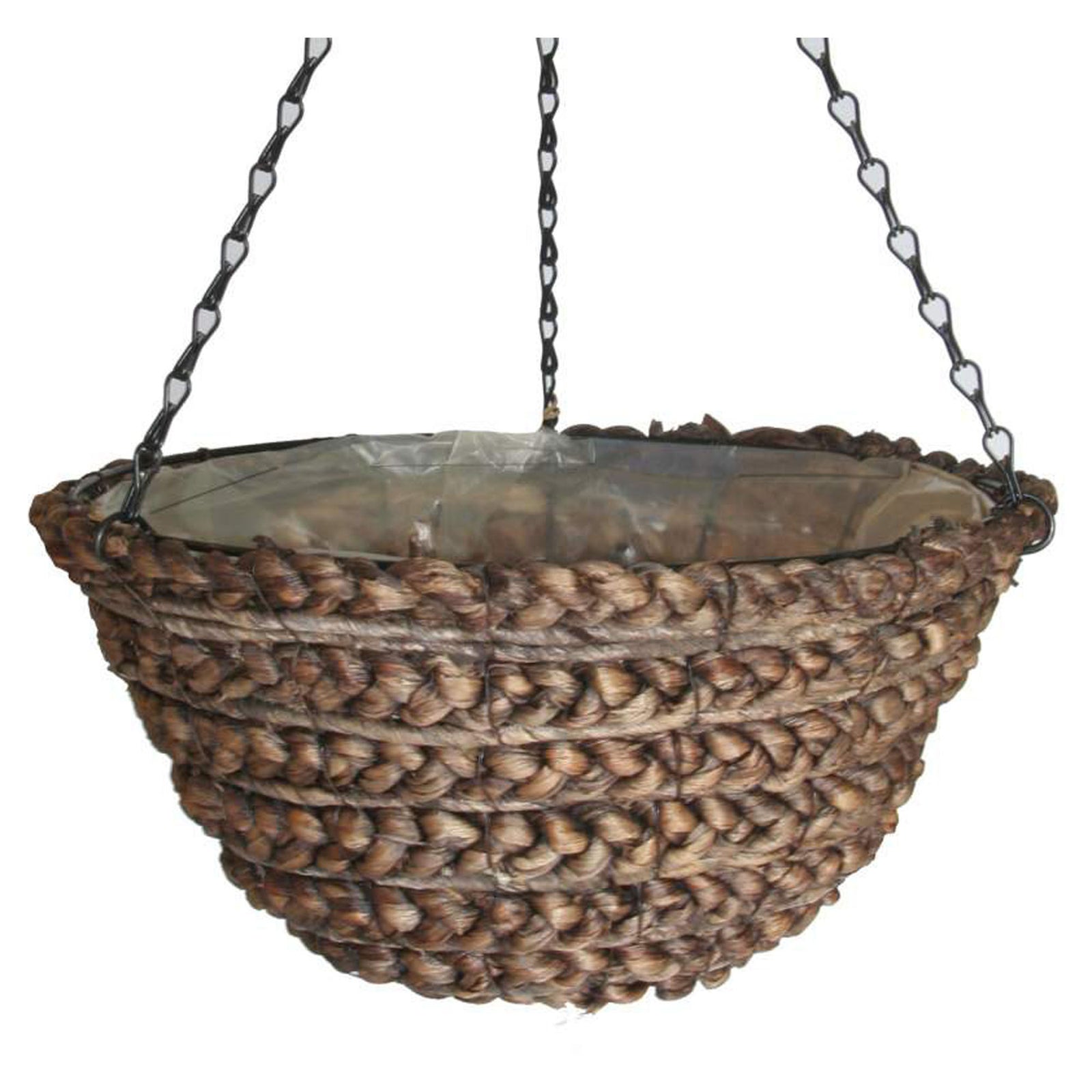 Pot suspendu en rotin tressé, 35 cm