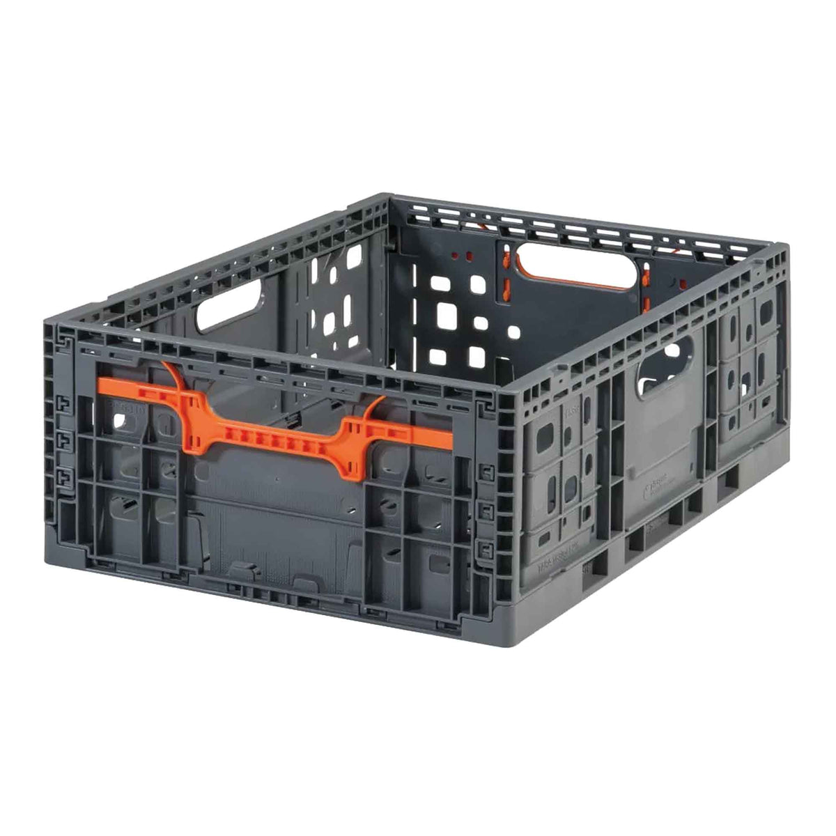 Panier de rangement pliable en plastique avec poignées, 21,5&quot; x 15,5&quot; x 7,5&quot;
