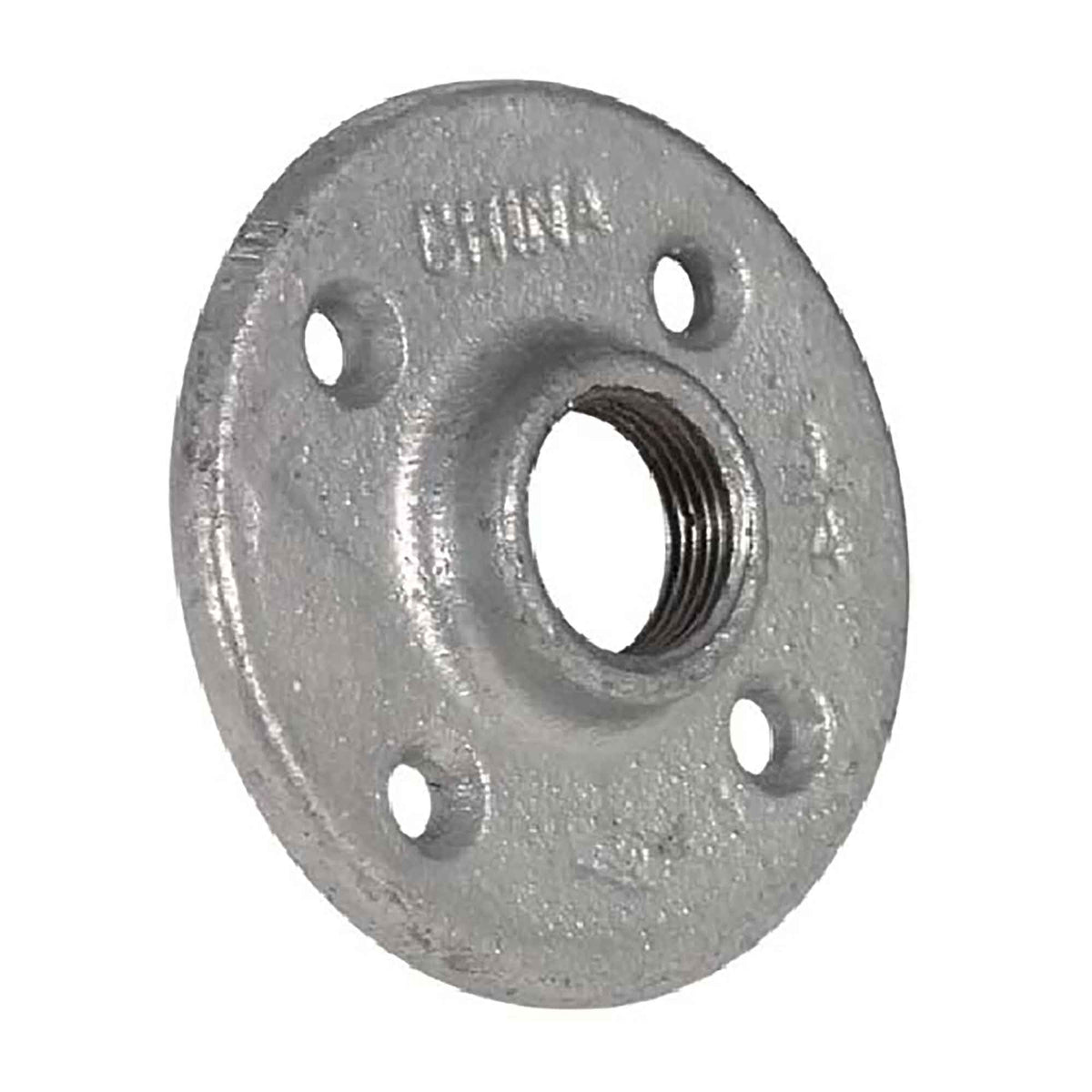 Raccord Bride de plancher en fonte galvanisée, 1/2"