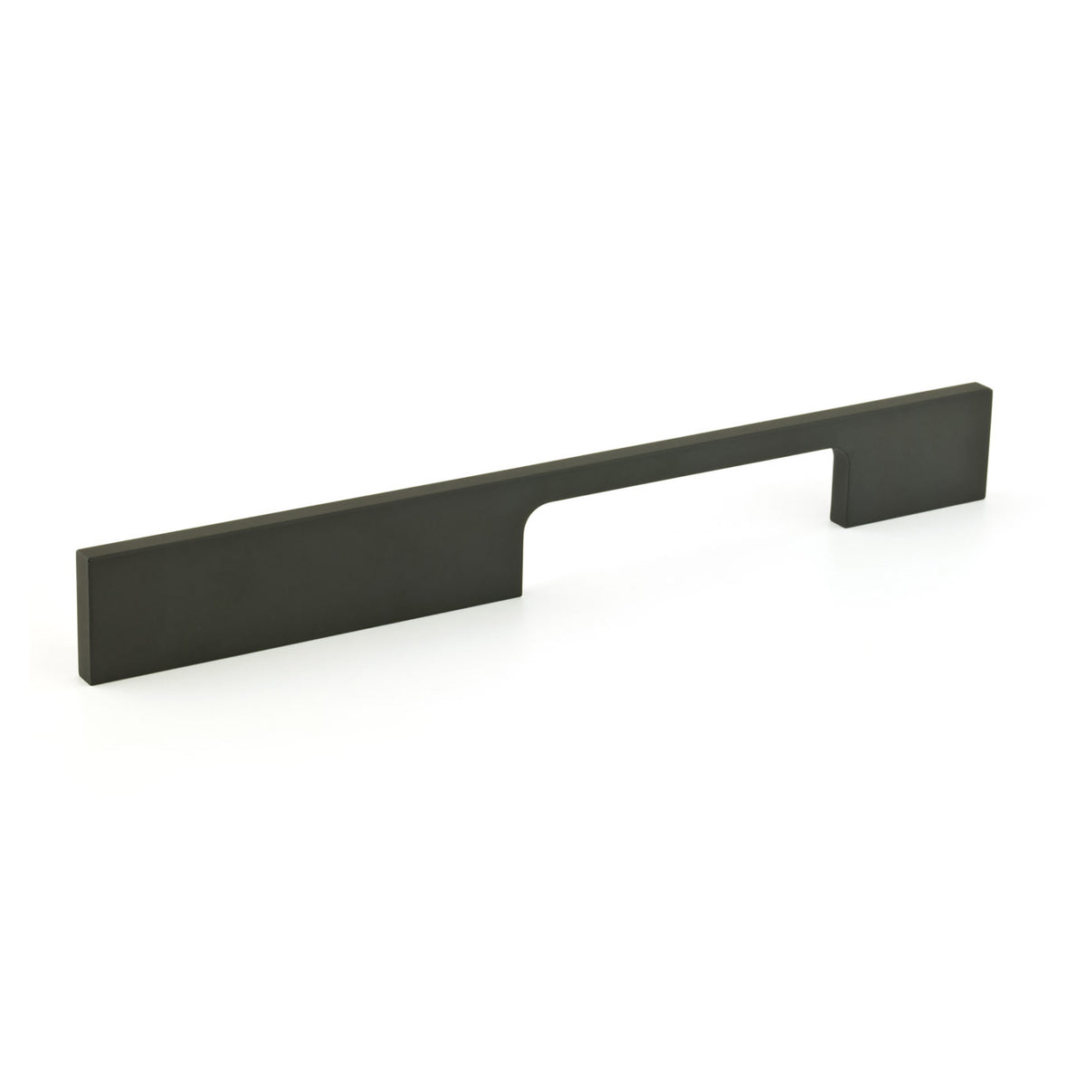 Poignée contemporaine # 720 d&#39;aluminium noir mat, 128 mm C/C