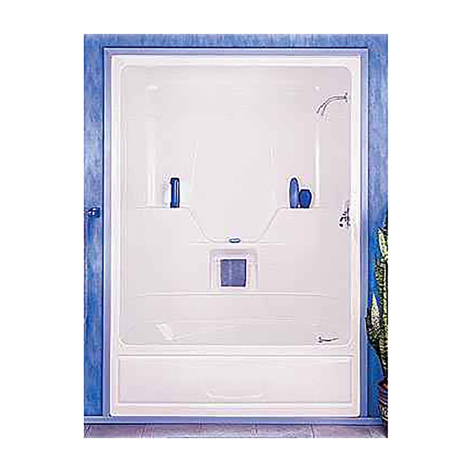 Bain-douche blanc 60’’ droit 3 pièces 