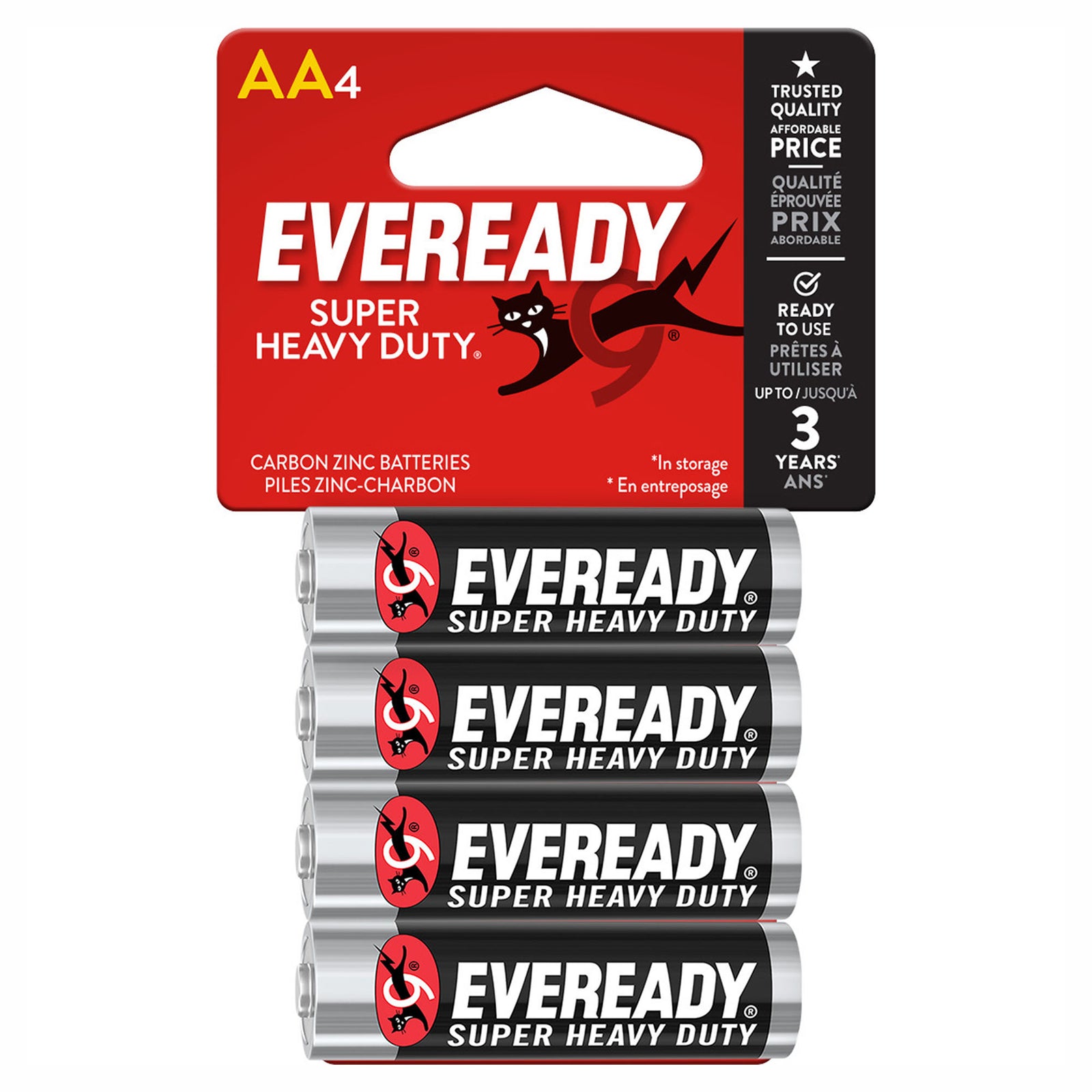 Pile alcaline Eveready, AA (emballage de 4)