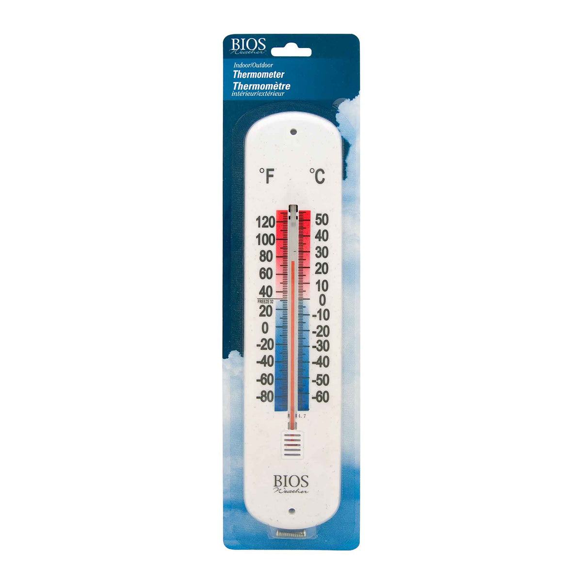 Thermomètre d'intérieur ou d'extérieur, blanc 
