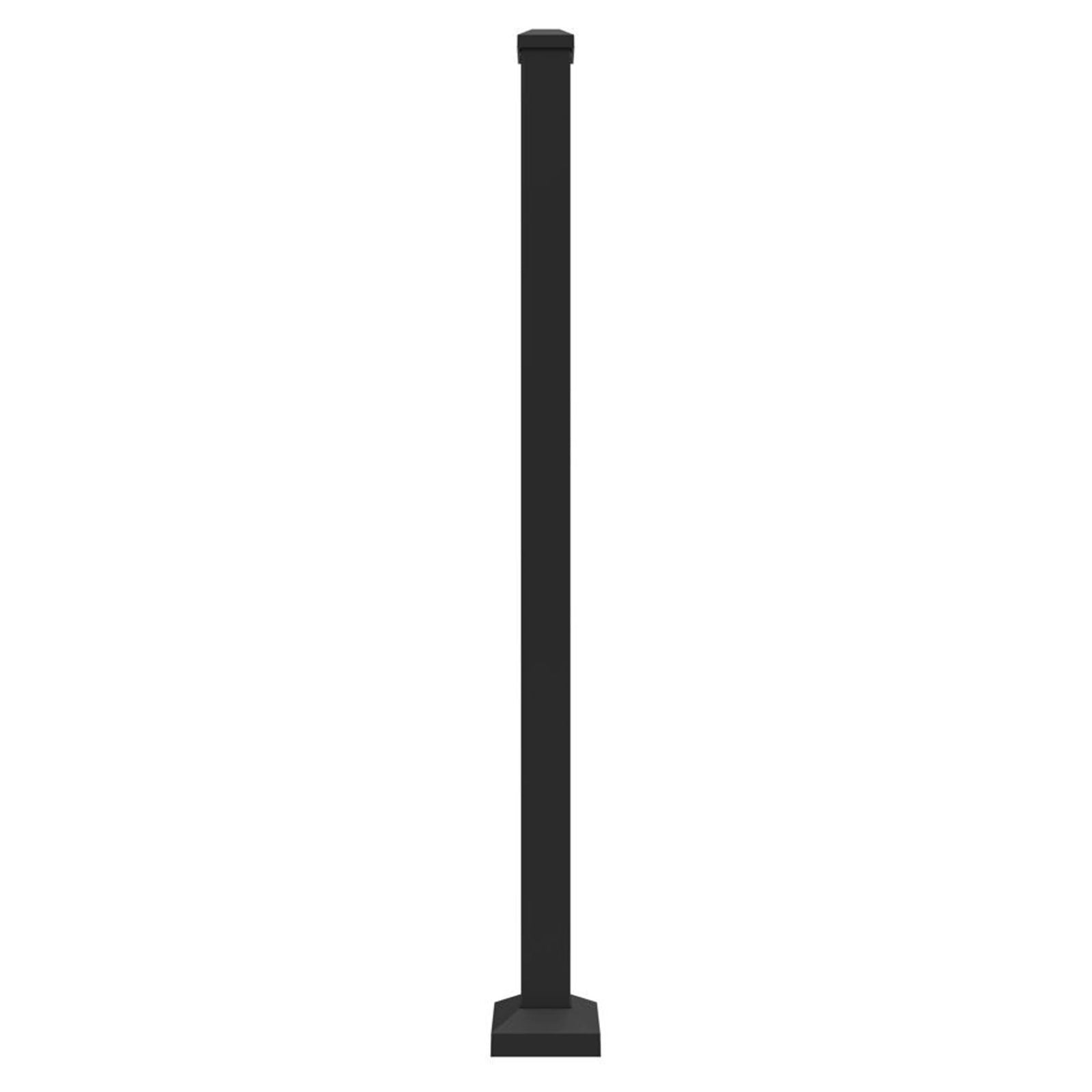 Poteau de surface pour rampe de piscine, noir, 52''