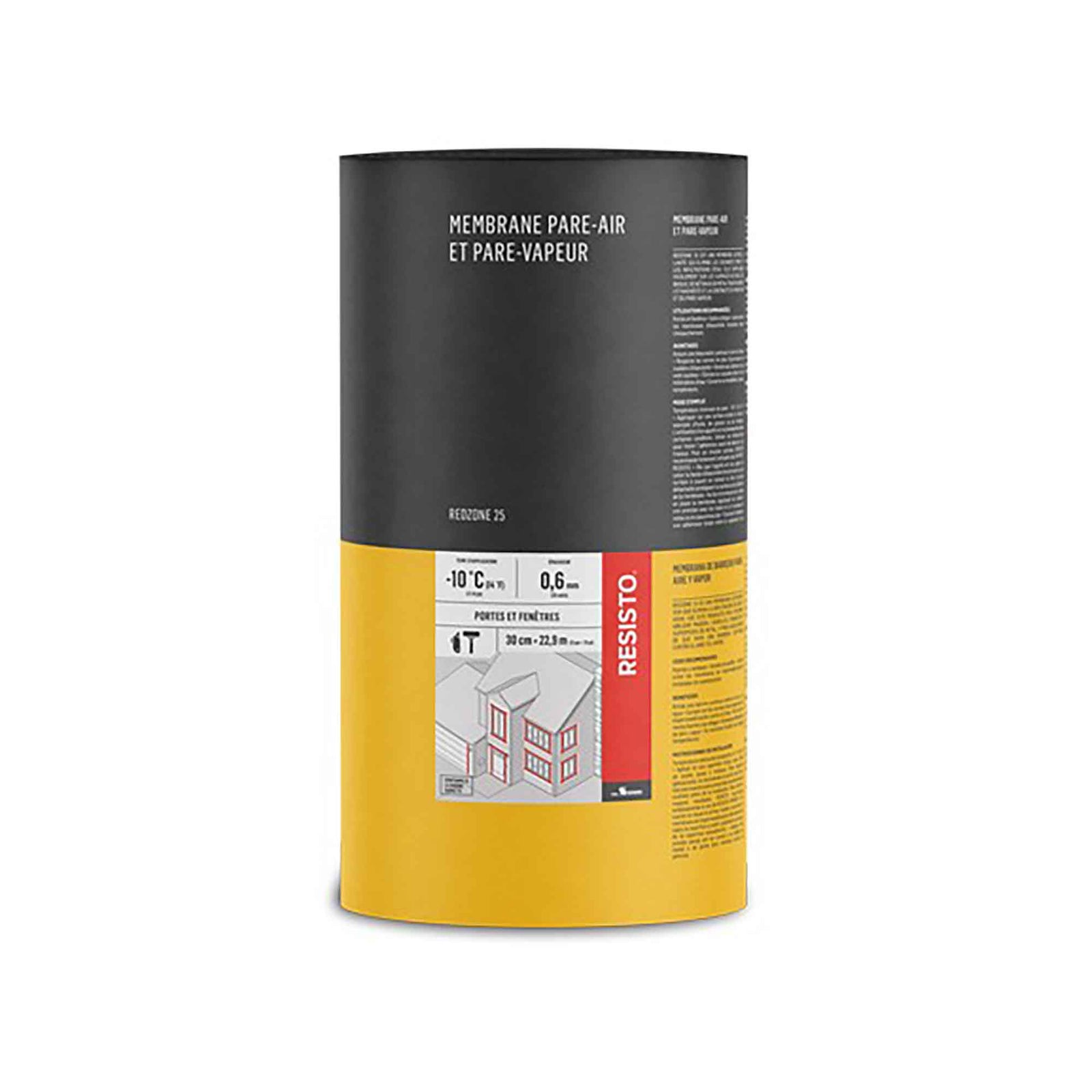 Membrane pare-air pare-vapeur RedZone 25, 12'' x 75'