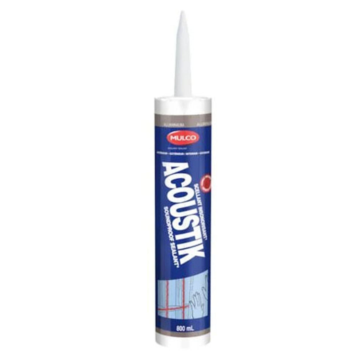 Scellant acoustique, aluminium, 800 ml