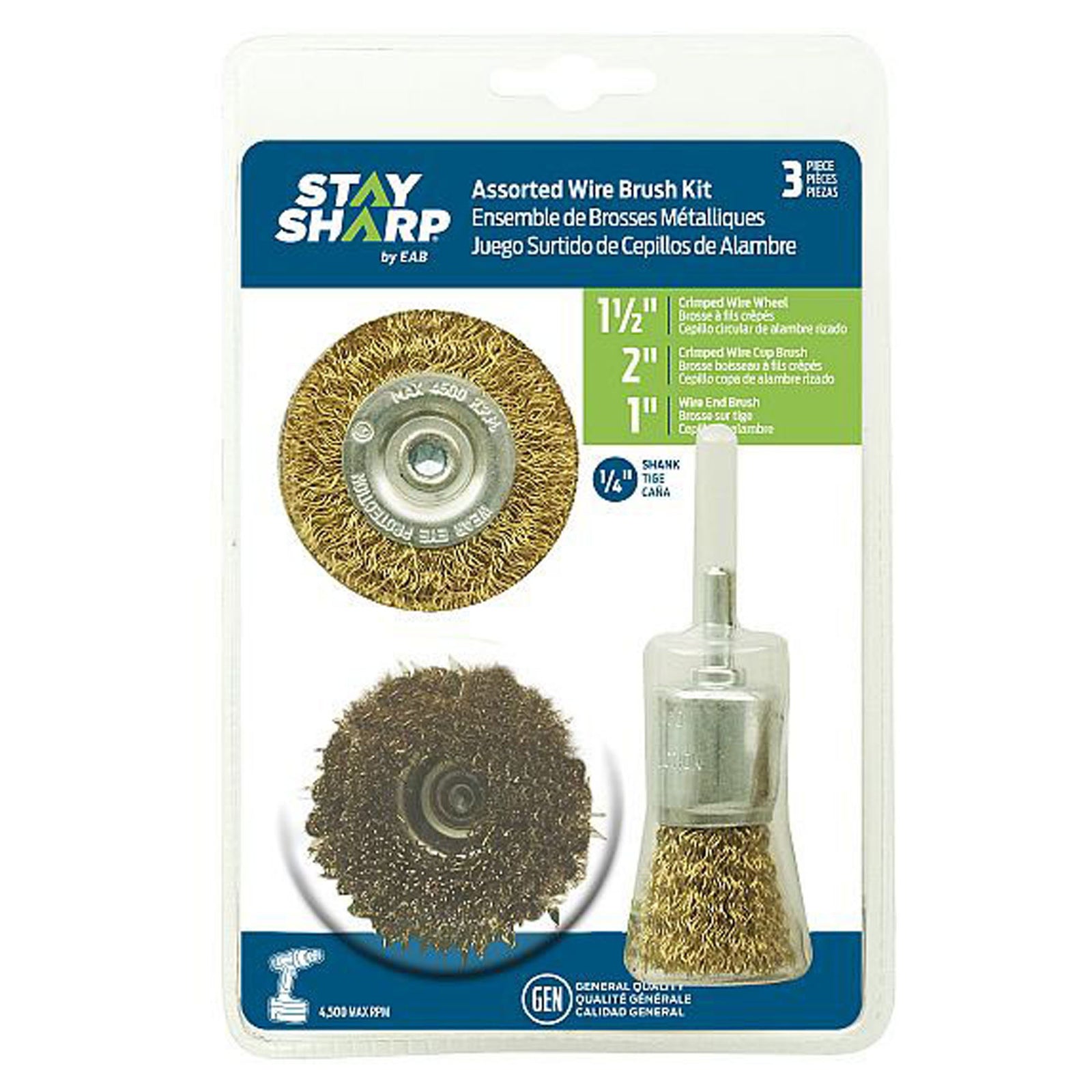 Ensemble de brosses, de 3 pièces