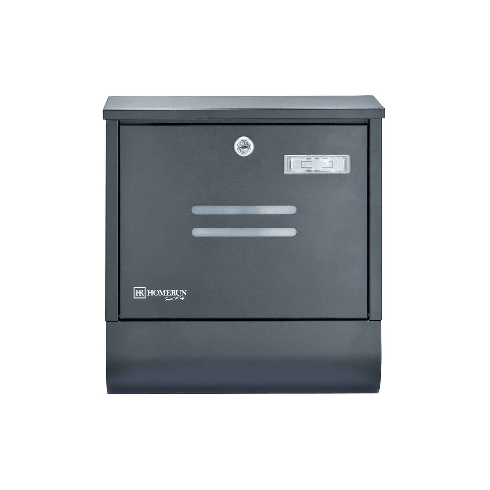 Boîte aux lettres murale verrouillable avec porte-journal intégré, noir