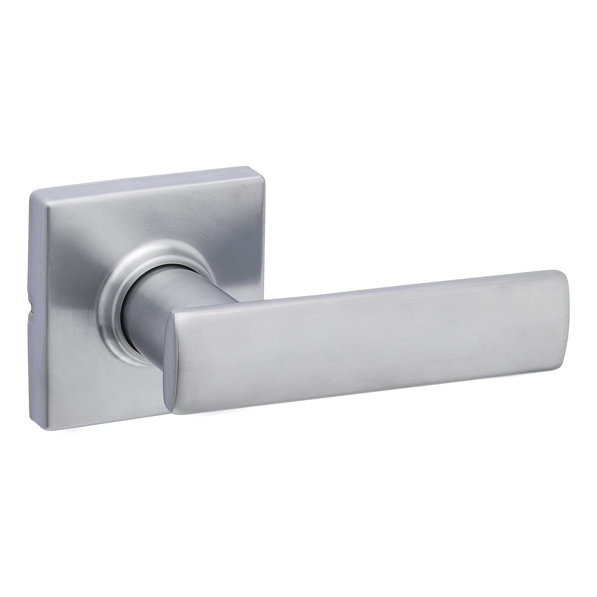 Poignée de passage Breton avec rosette carrée, chrome satiné