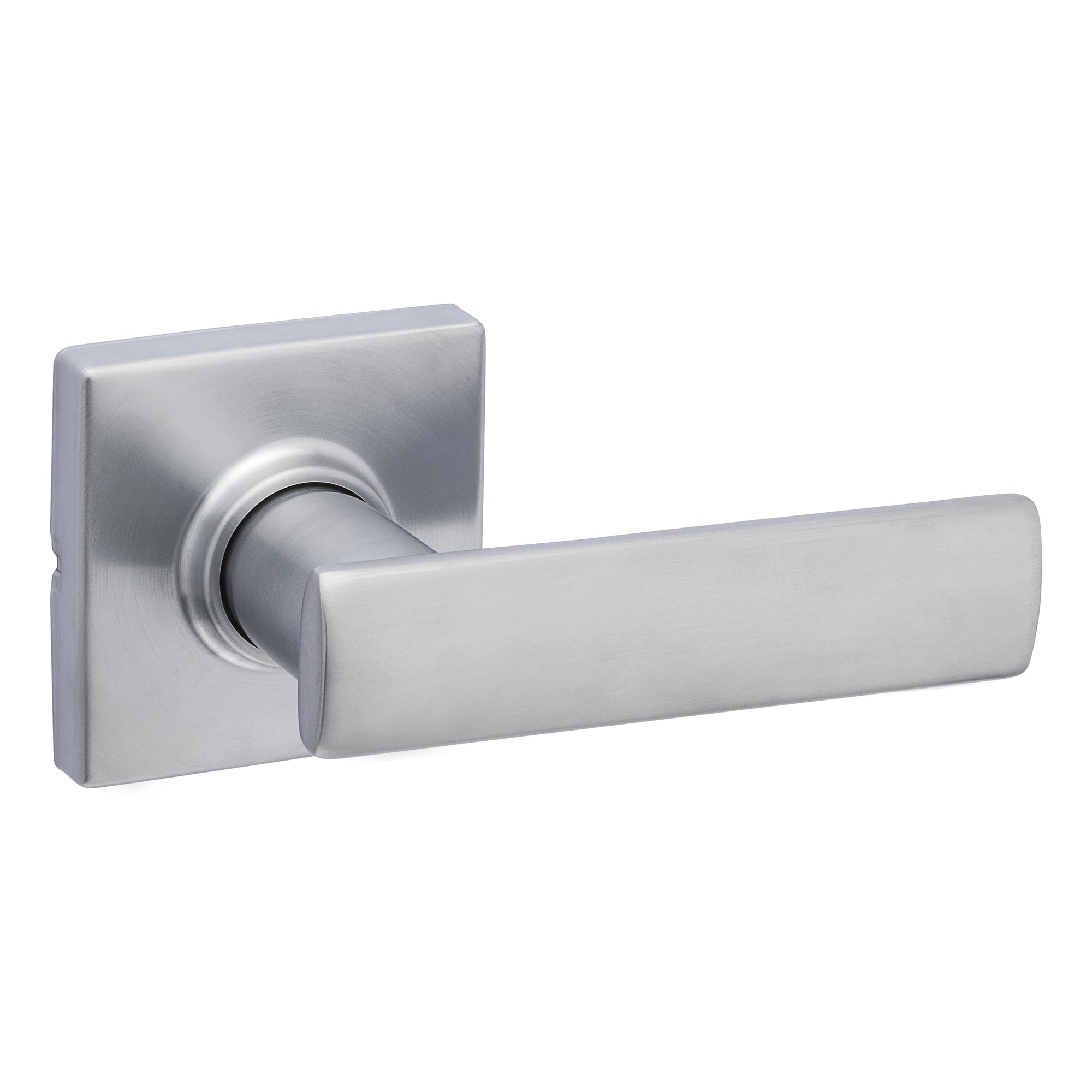 Poignée de passage Breton avec rosette carrée, chrome satiné