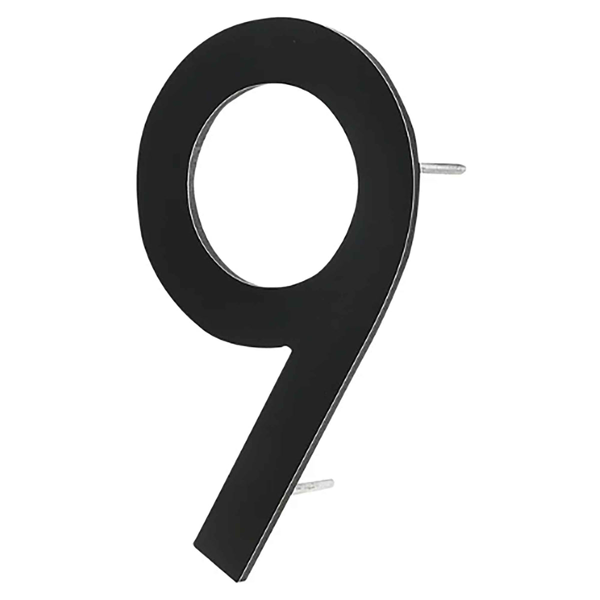 Chiffre d'adresse civique 9'', noir, #9