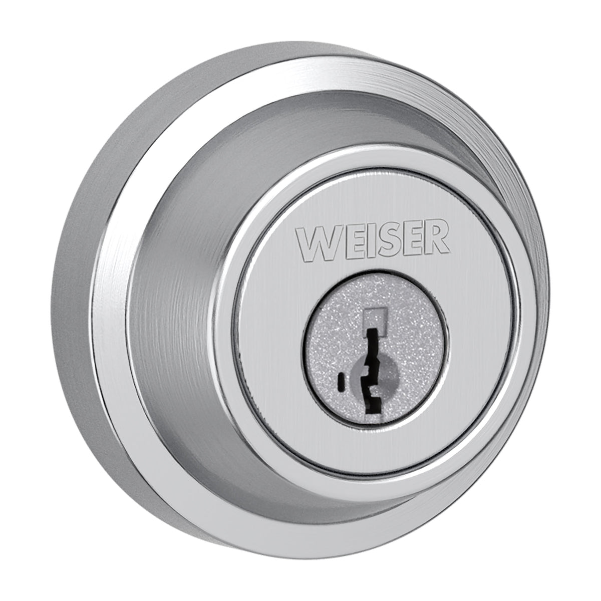 Penne dormante Contemporain ronde, chrome satiné