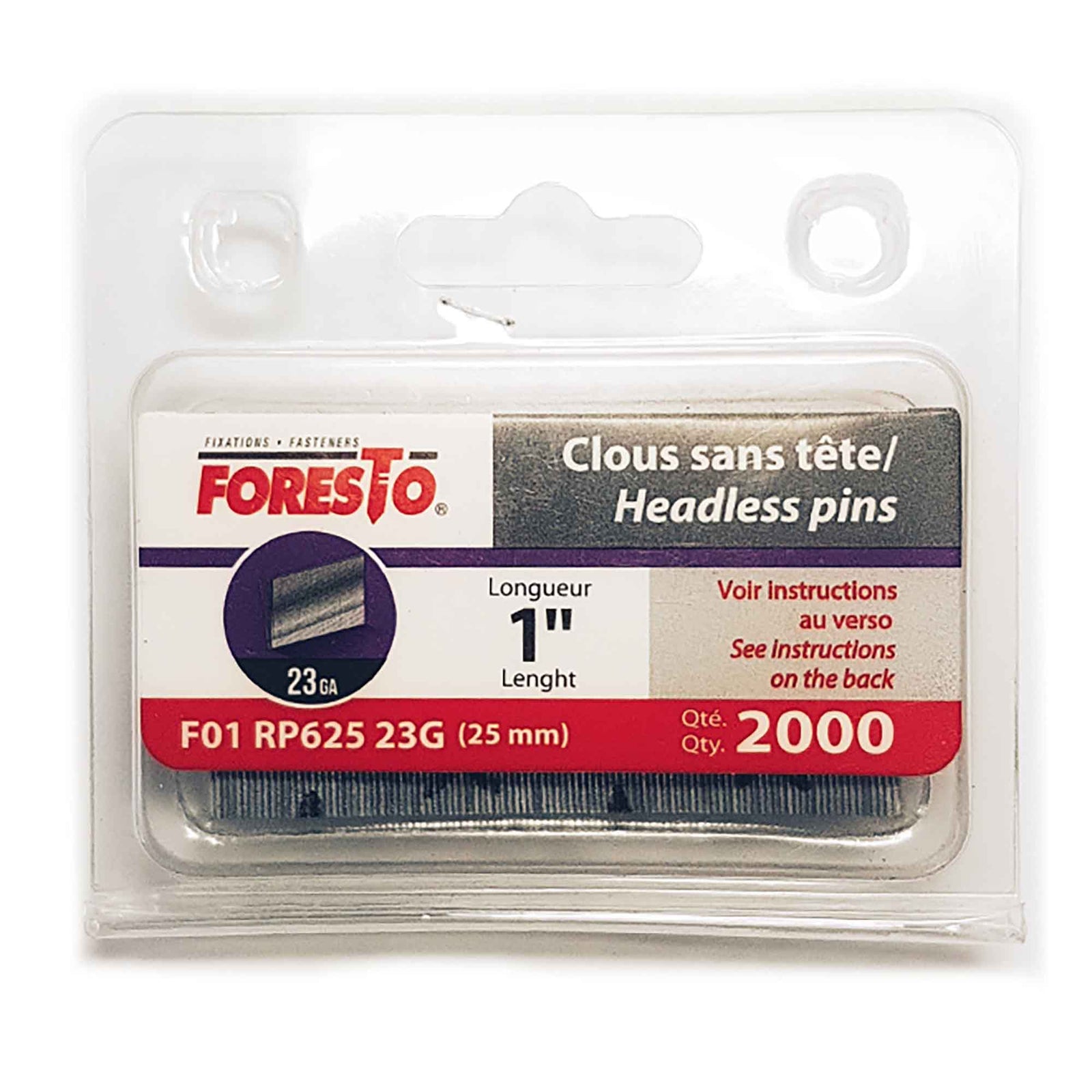 Clous de finition en acier galvanisé, 5/8’’