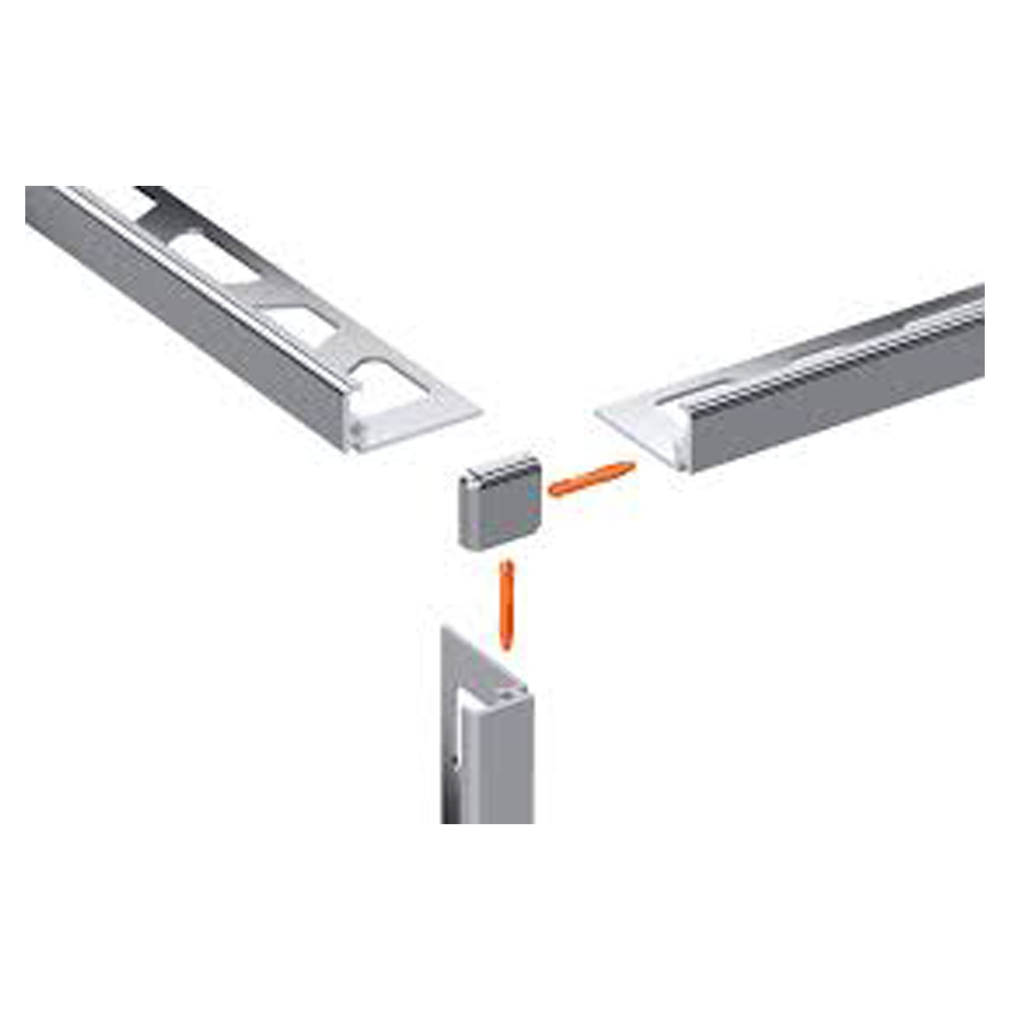 Moulure profilée de finition aluminium mat, 3/8''