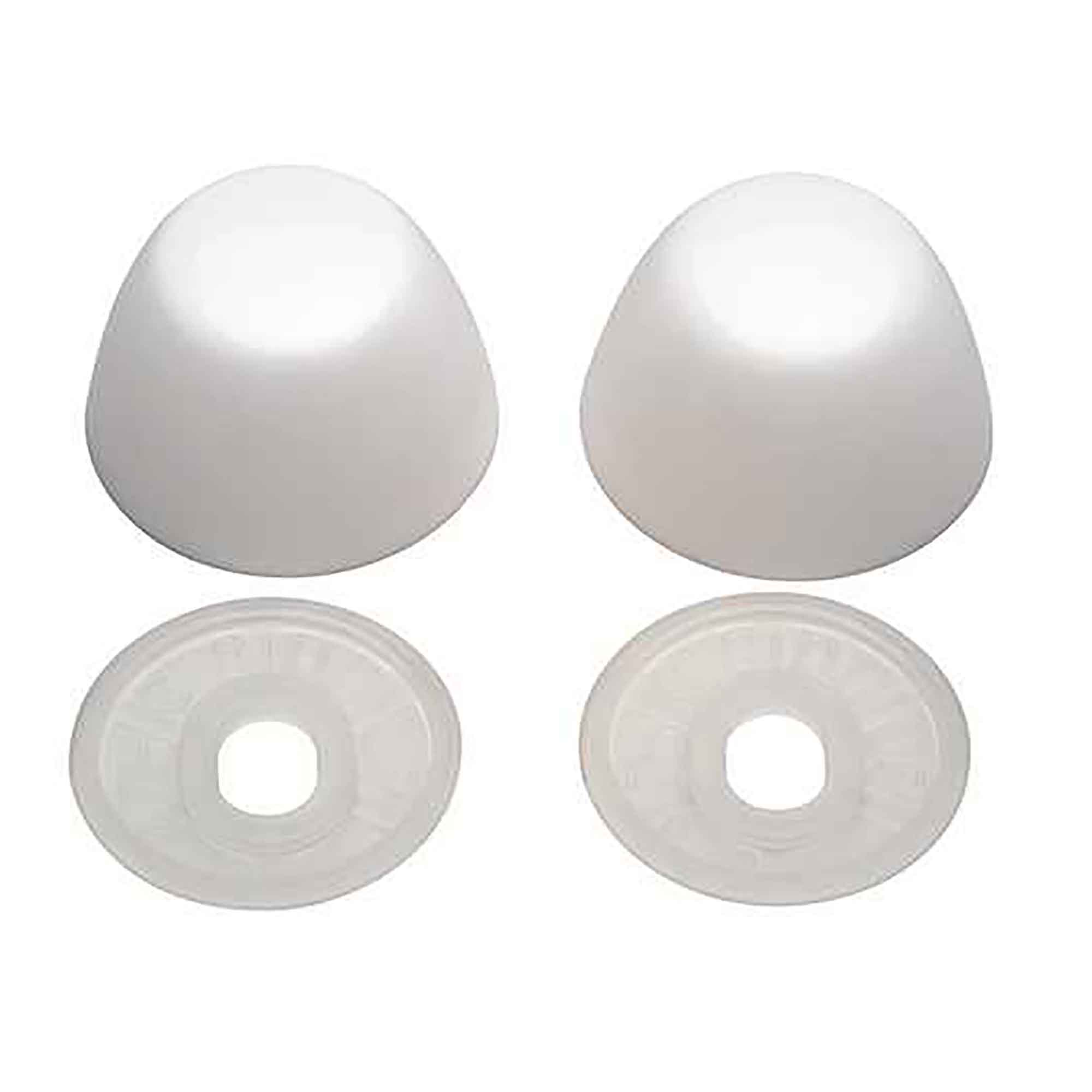 Capuchons de boulons de toilette,blanc (2 unités) 
