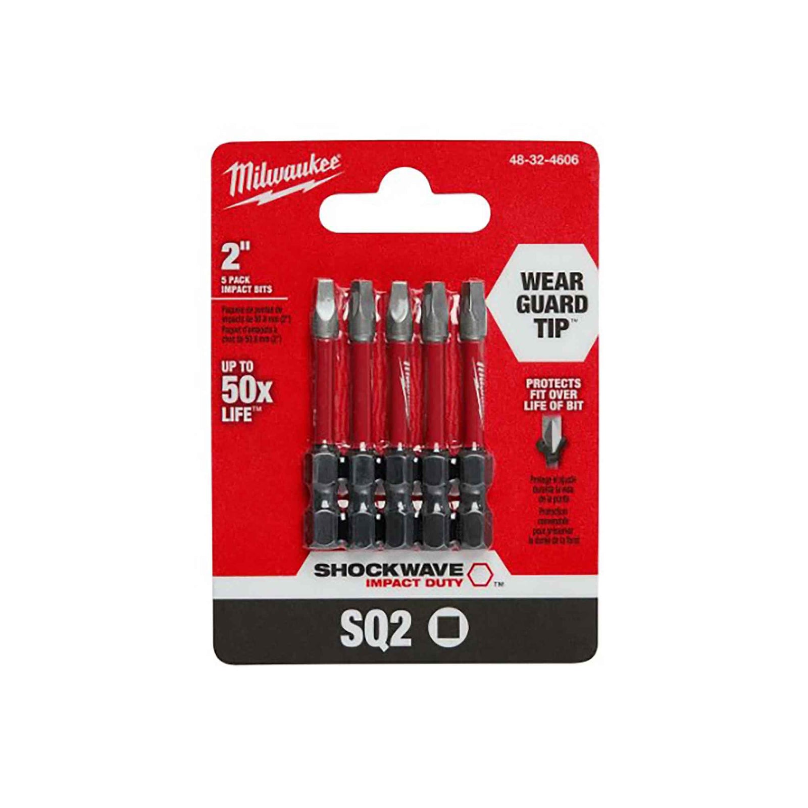 Embout à chocs à pointe carrée #2 Shockwave Impact Duty, 2" (5 unités)